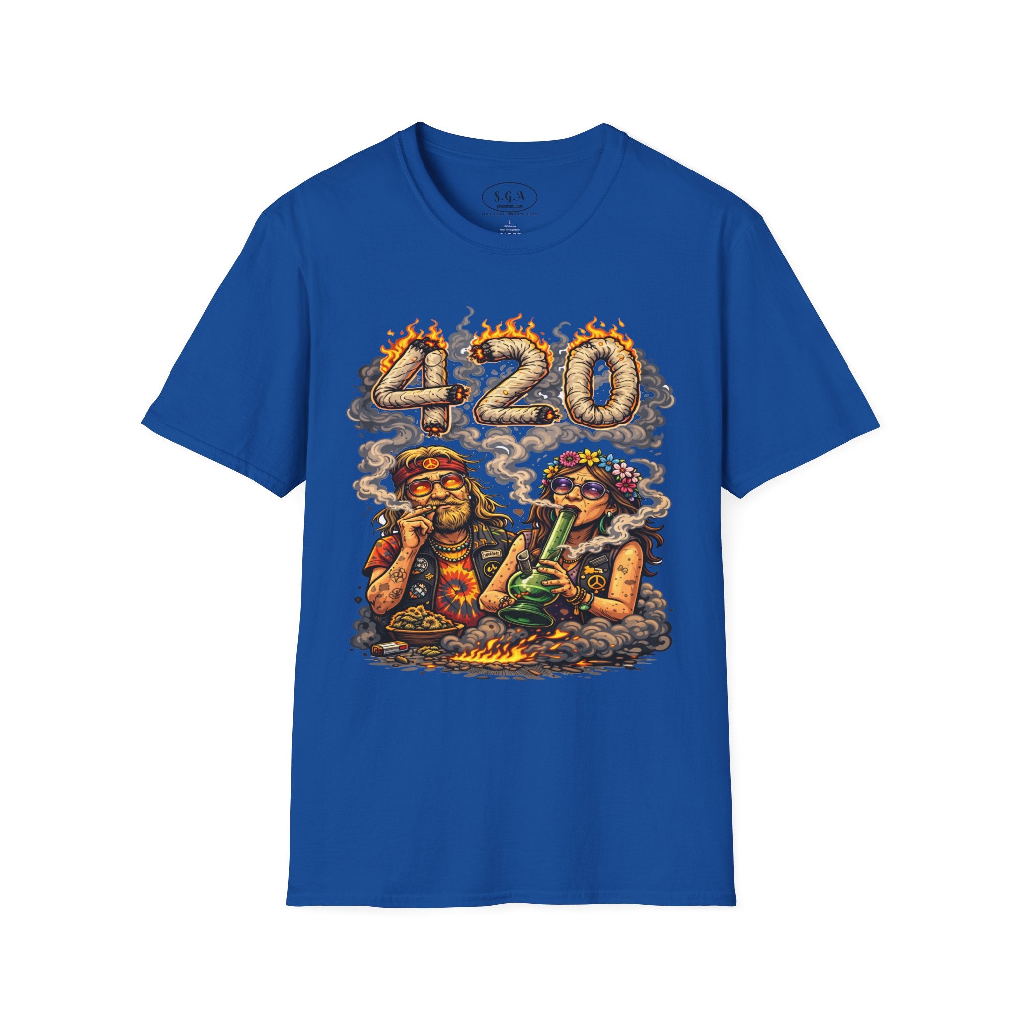 420 Hippie Smoke Shirt – Smack God Apparel | Stoner Cartoon Graphic T-Shirt | Funny Weed Culture Streetwear Tee