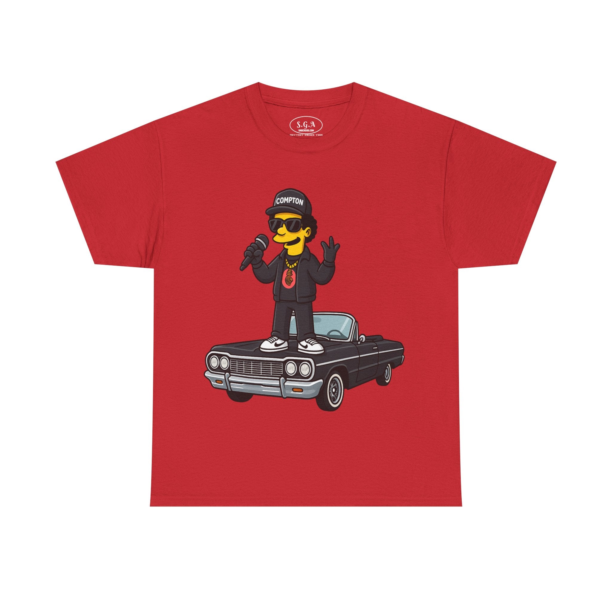 Compton Lowrider Rap Shirt – Smack God Apparel | Hip Hop Cartoon Graphic T-Shirt | West Coast Streetwear Tee