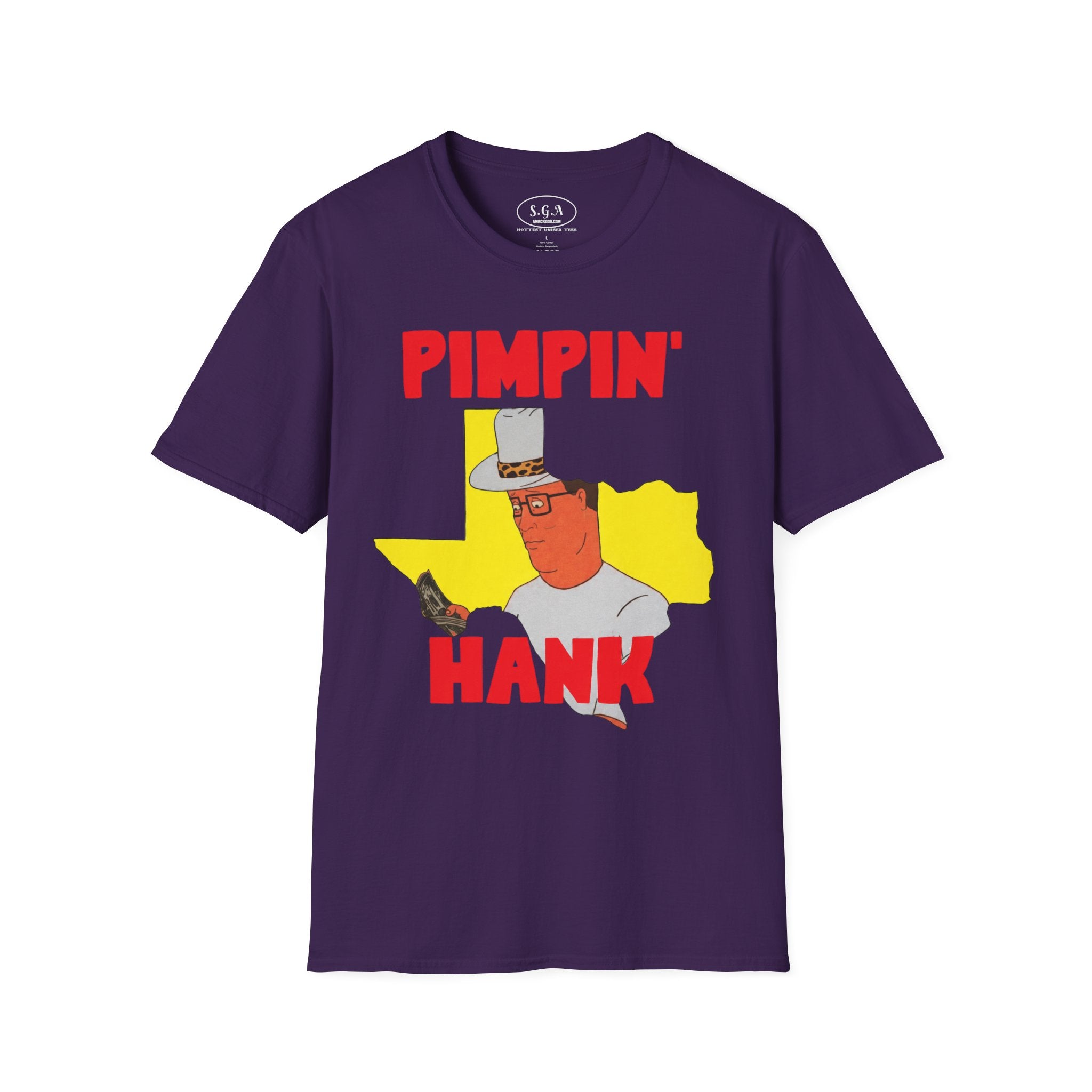 Pimpin’ Hank Funny T-Shirt – Smack God Apparel | King of the Hill Meme Tee | Texas Graphic Streetwear Shirt