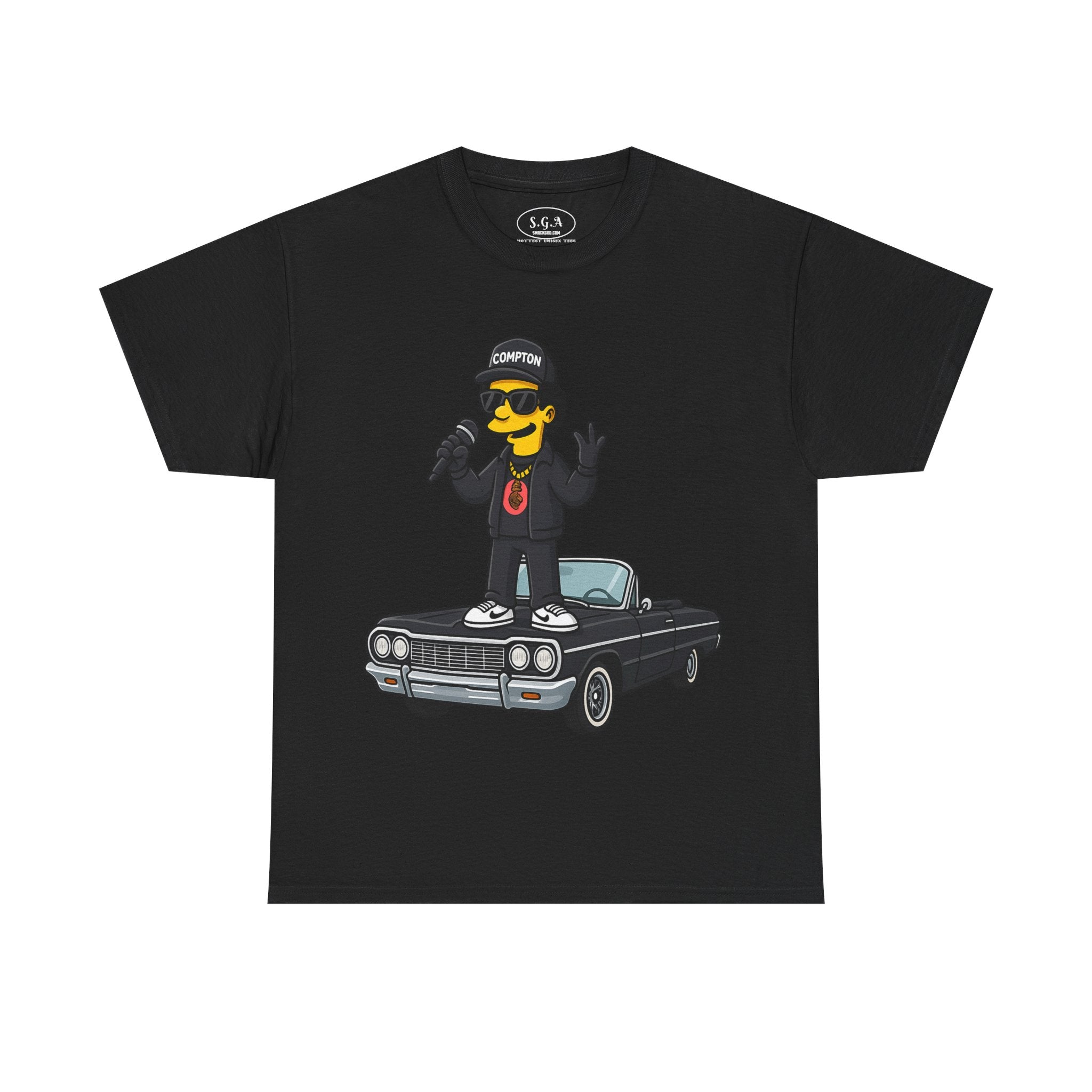 Compton Lowrider Rap Shirt – Smack God Apparel | Hip Hop Cartoon Graphic T-Shirt | West Coast Streetwear Tee