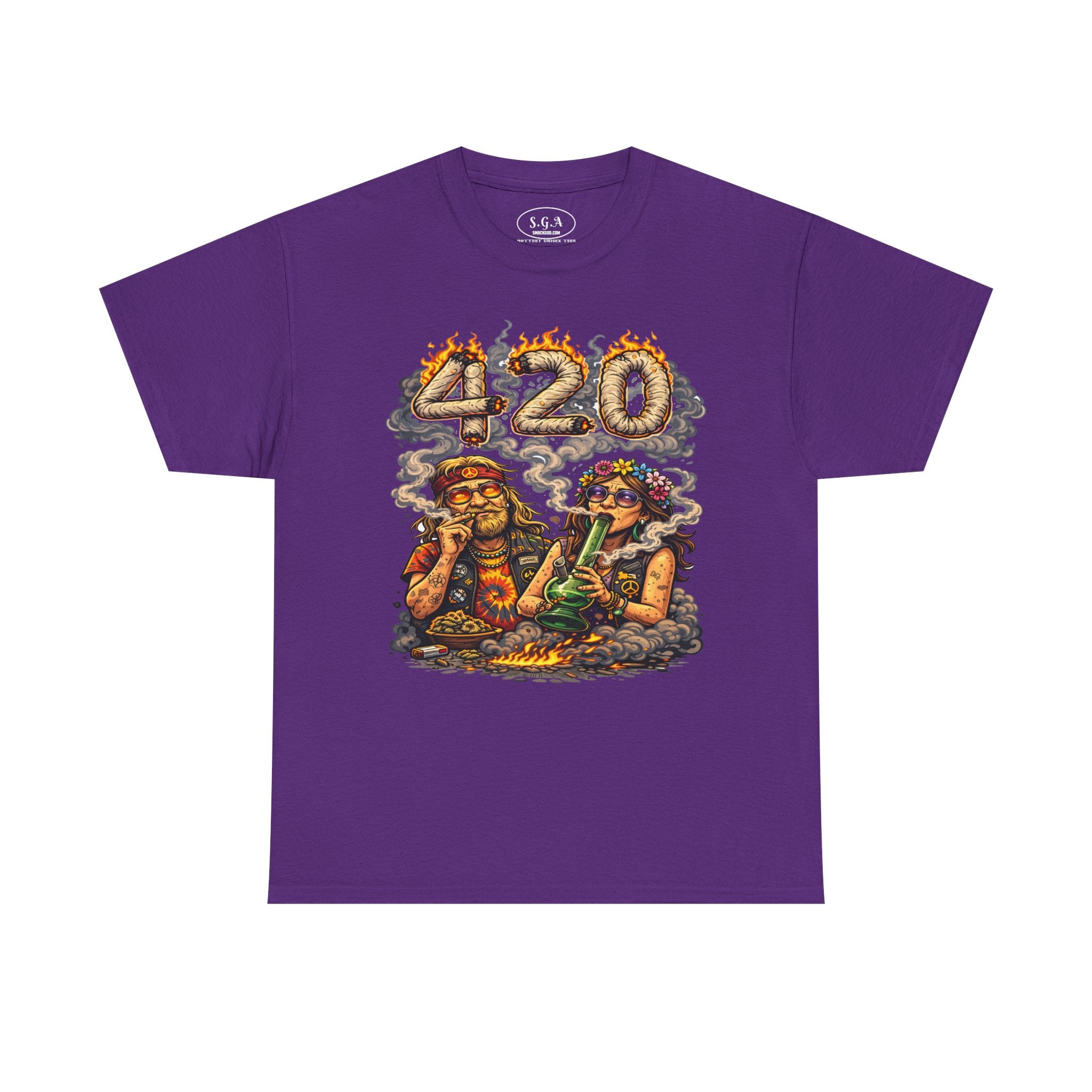 420 Hippie Smoke Shirt – Smack God Apparel | Stoner Cartoon Graphic T-Shirt | Funny Weed Culture Streetwear Tee