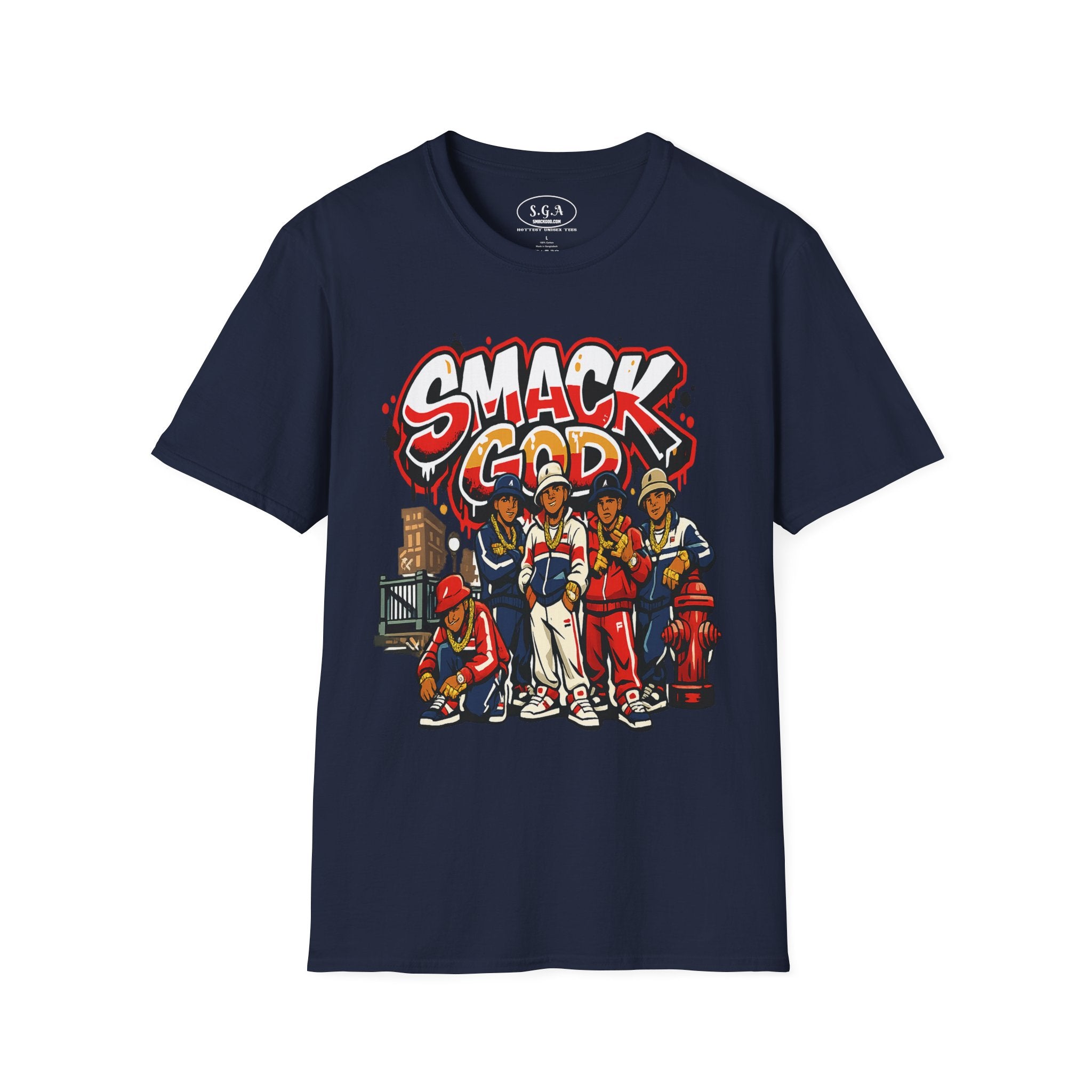 “Smack God Crew” Hip Hop T-Shirt – B-Boy Streetwear Graphic Tee | 90s Urban Culture Shirt | Breakdance Crew Style Tee |Smack God Apparel