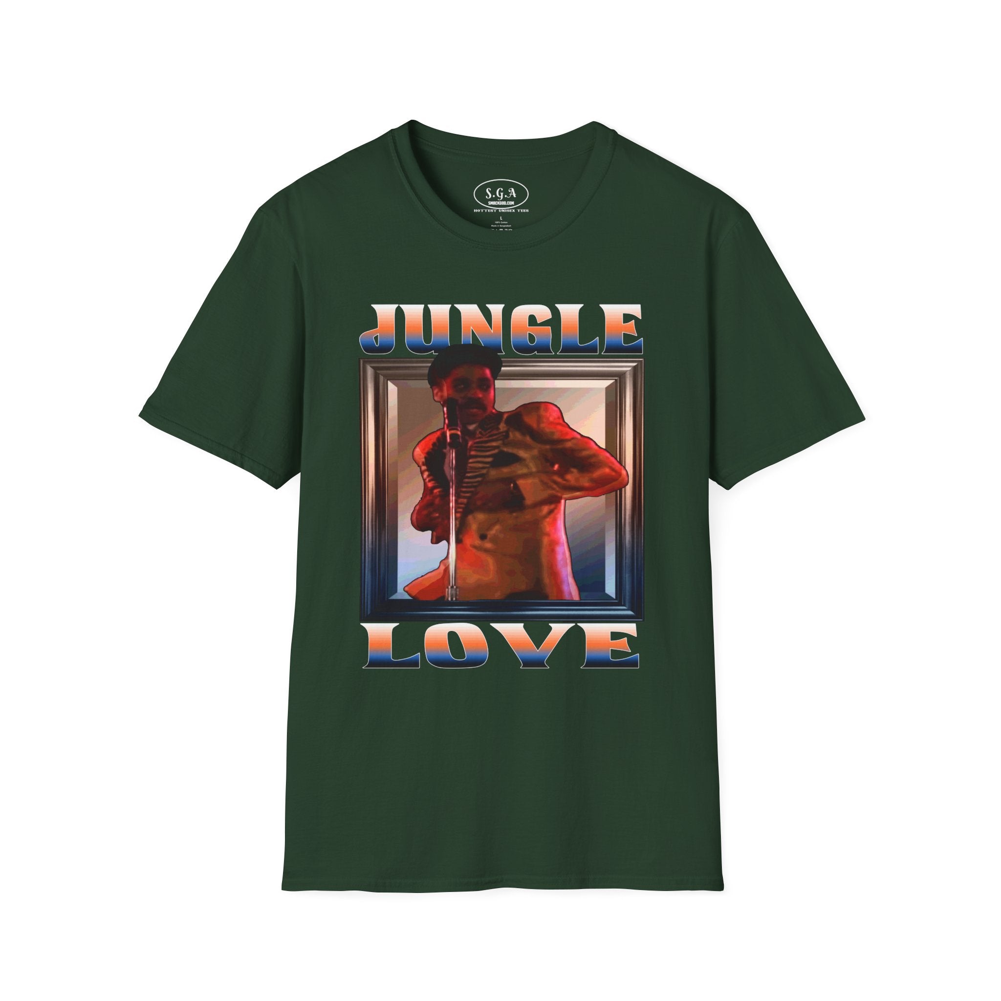 Smack God Apparel “Jungle Love Vibes” Graphic T-Shirt – Morris Day Inspired Tee | Funk Music Streetwear Shirt | Retro 80s Party Graphic Tee
