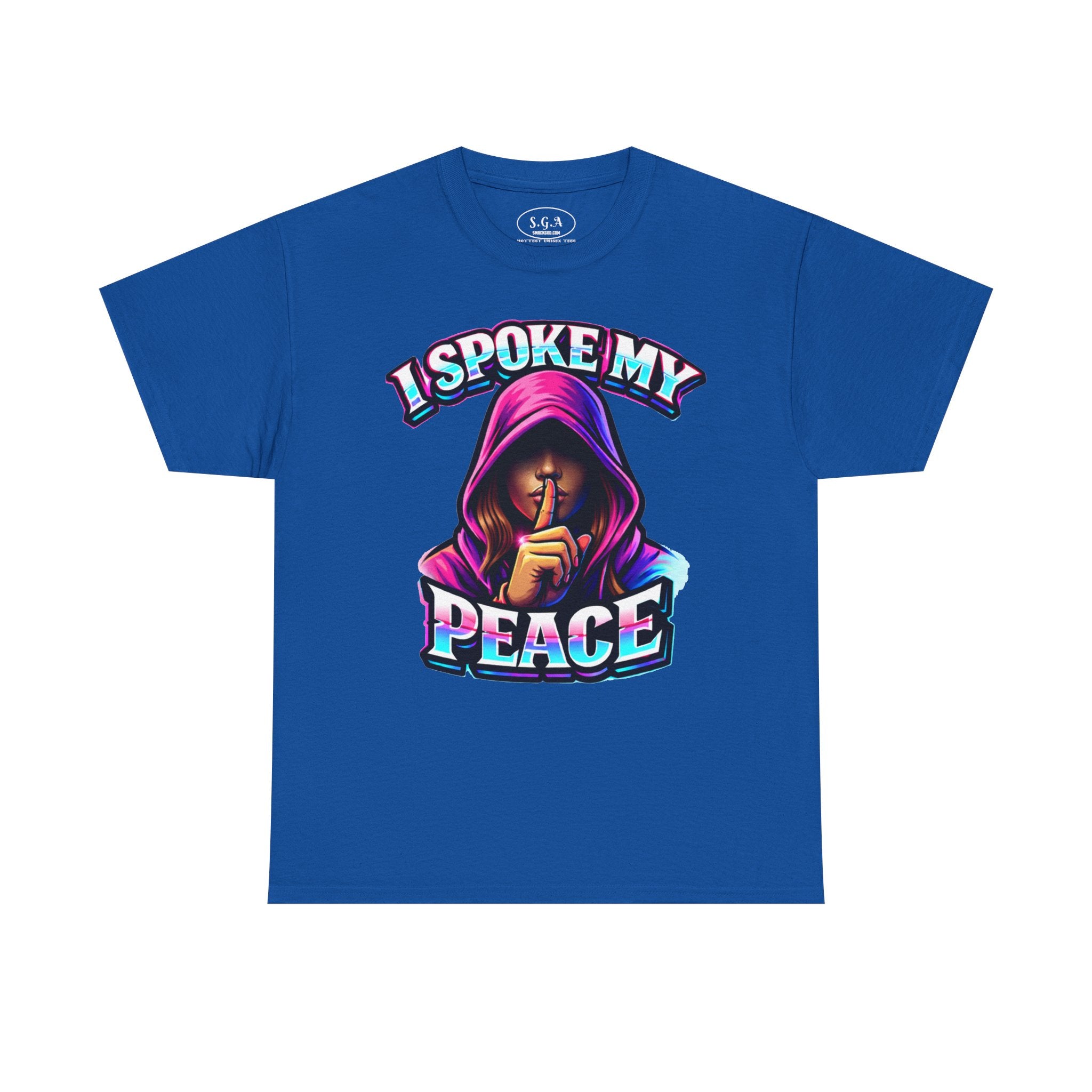 Smack God Apparel “I Spoke My Peace” Graphic T-Shirt – Bold Statement Streetwear Tee | Silent Energy Hoodie Girl Design | Viral Graphic Tee