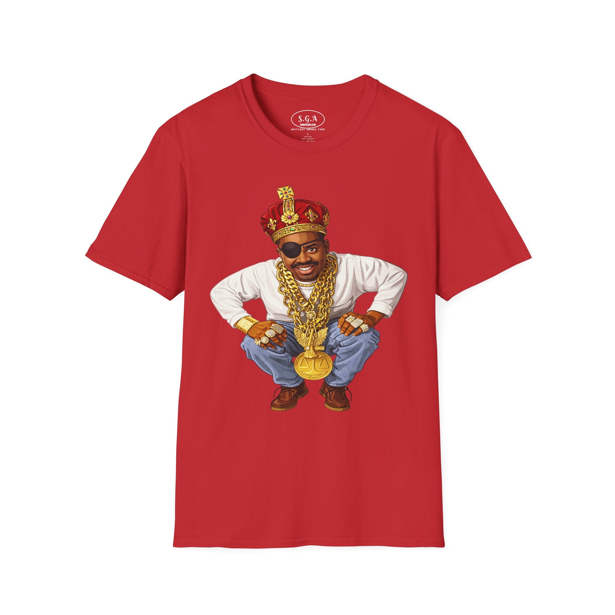 Slick Rick “The Ruler” Inspired King Drip T-Shirt – Hip Hop Legend Graphic Tee | Gold Chain Streetwear Shirt | Smack God Apparel