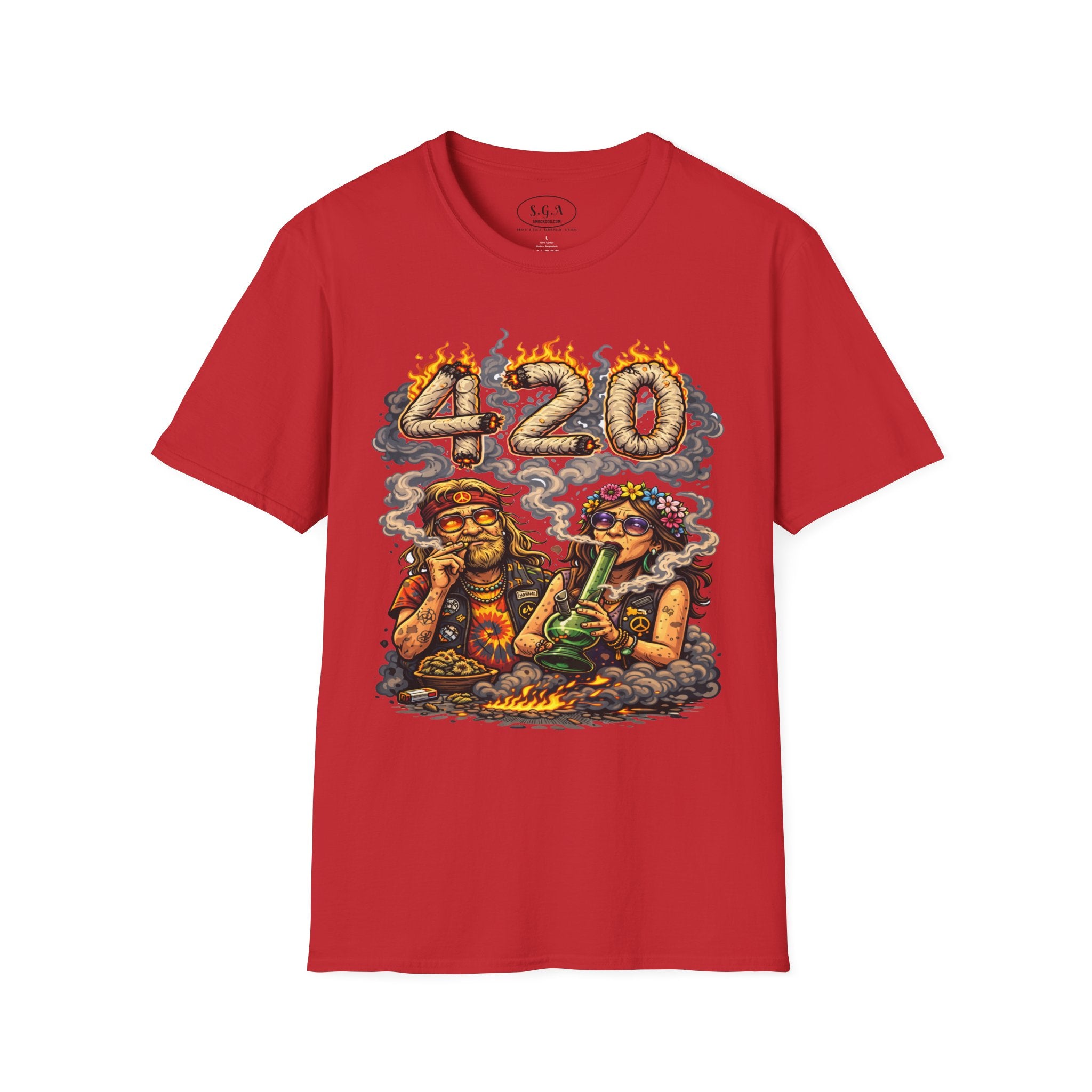 420 Hippie Smoke Shirt – Smack God Apparel | Stoner Cartoon Graphic T-Shirt | Funny Weed Culture Streetwear Tee