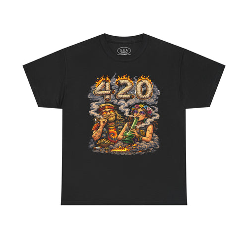 420 Hippie Smoke Shirt – Smack God Apparel | Stoner Cartoon Graphic T-Shirt | Funny Weed Culture Streetwear Tee