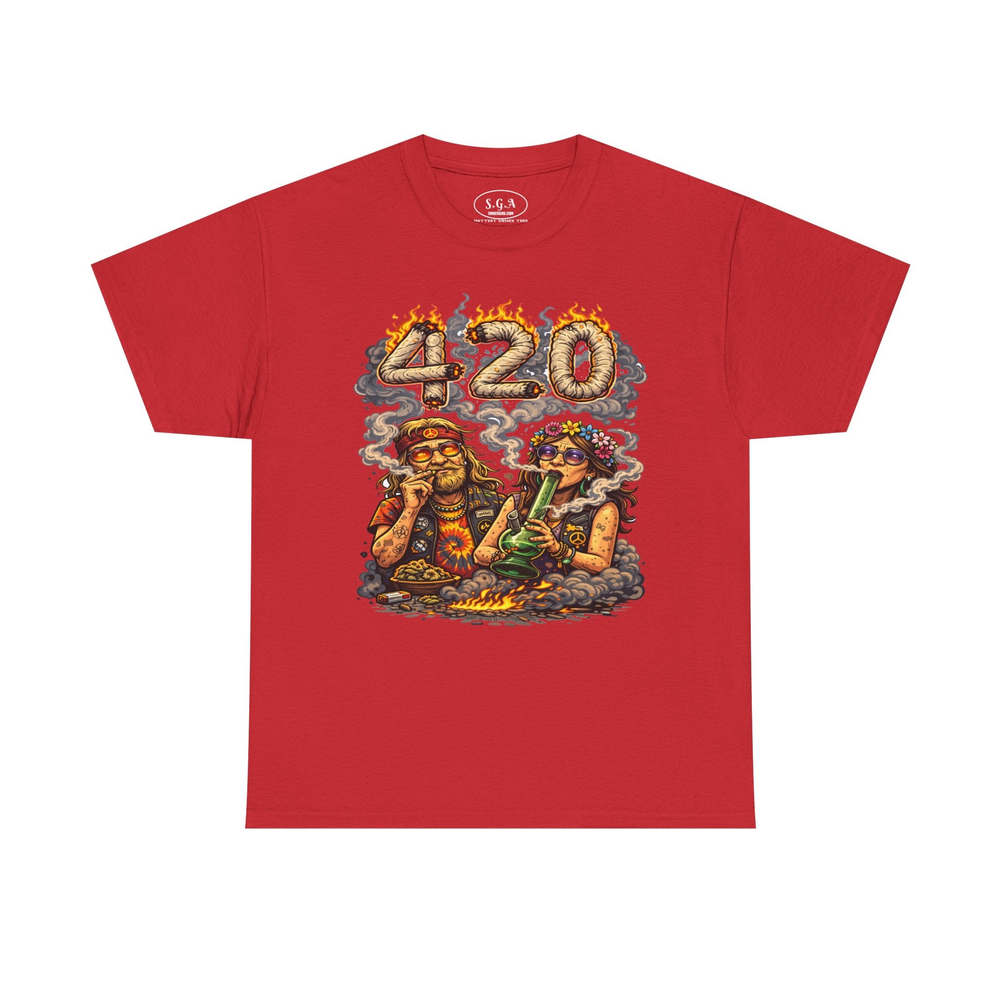 420 Hippie Smoke Shirt – Smack God Apparel | Stoner Cartoon Graphic T-Shirt | Funny Weed Culture Streetwear Tee