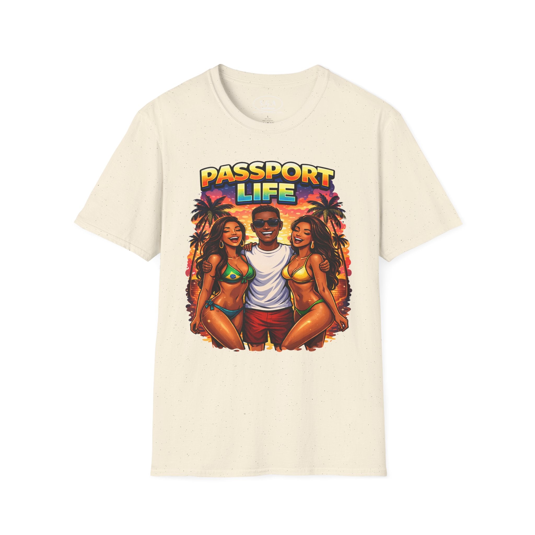Passport Life Passport Bros Graphic T-Shirt – Tropical Vacation Party Tee | Travel Lifestyle Streetwear Shirt | Smack God Apparel