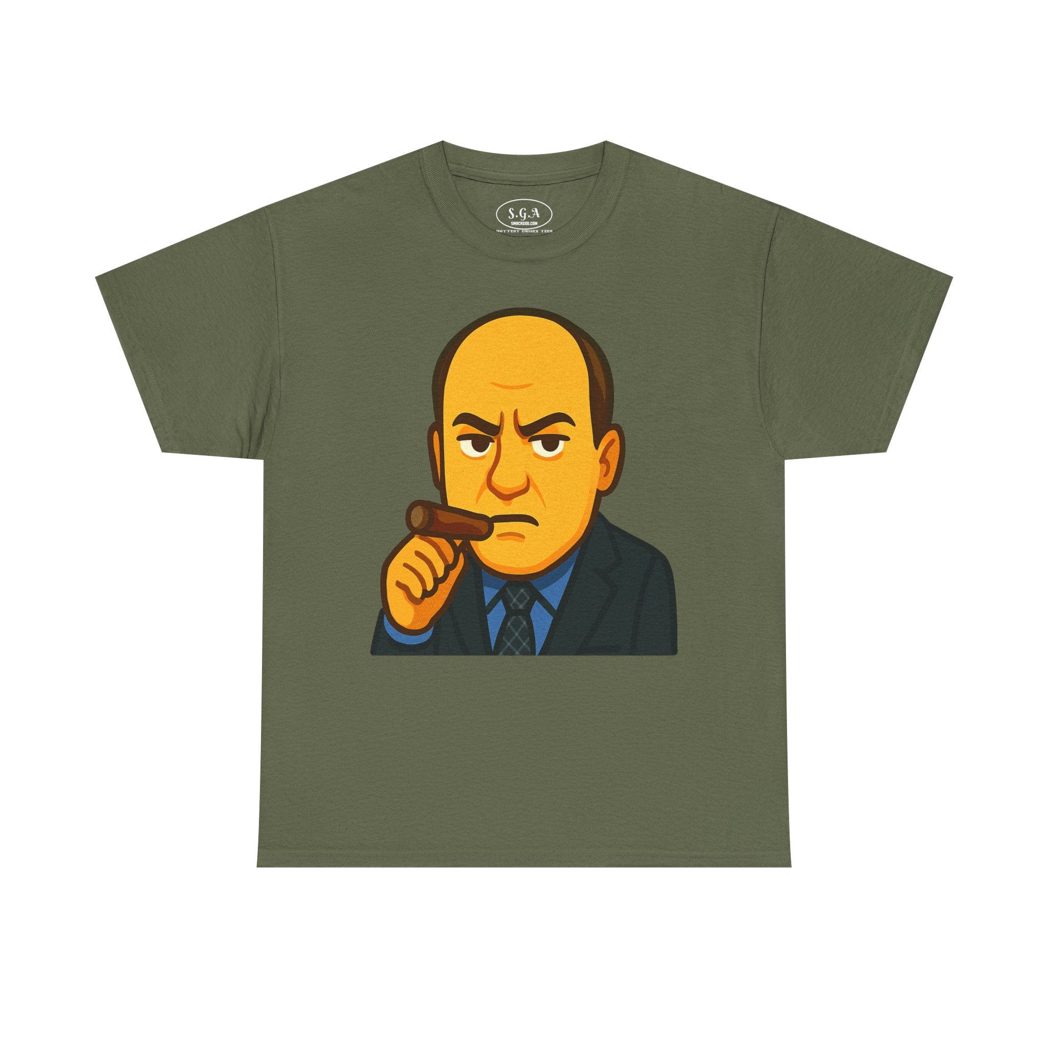 Tony Soprano Inspired Graphic T-Shirt – Mafia Boss Cartoon Tee | Sopranos Style Streetwear Shirt | Smack God Apparel