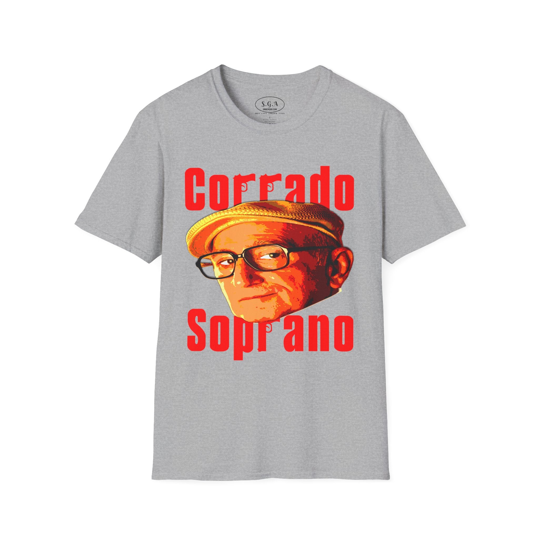 Smack God Apparel “Corrado Soprano” Graphic T-Shirt – Mafia Inspired Streetwear Tee | Classic Mob Boss Vintage Style Shirt | TV Culture Graphic Tee