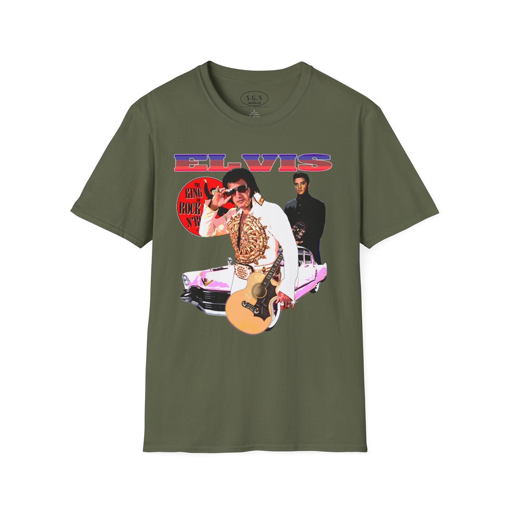 Elvis Inspired T-Shirt – King of Rock Vintage Graphic Tee | Retro Rock N Roll Shirt | Smack God Apparel