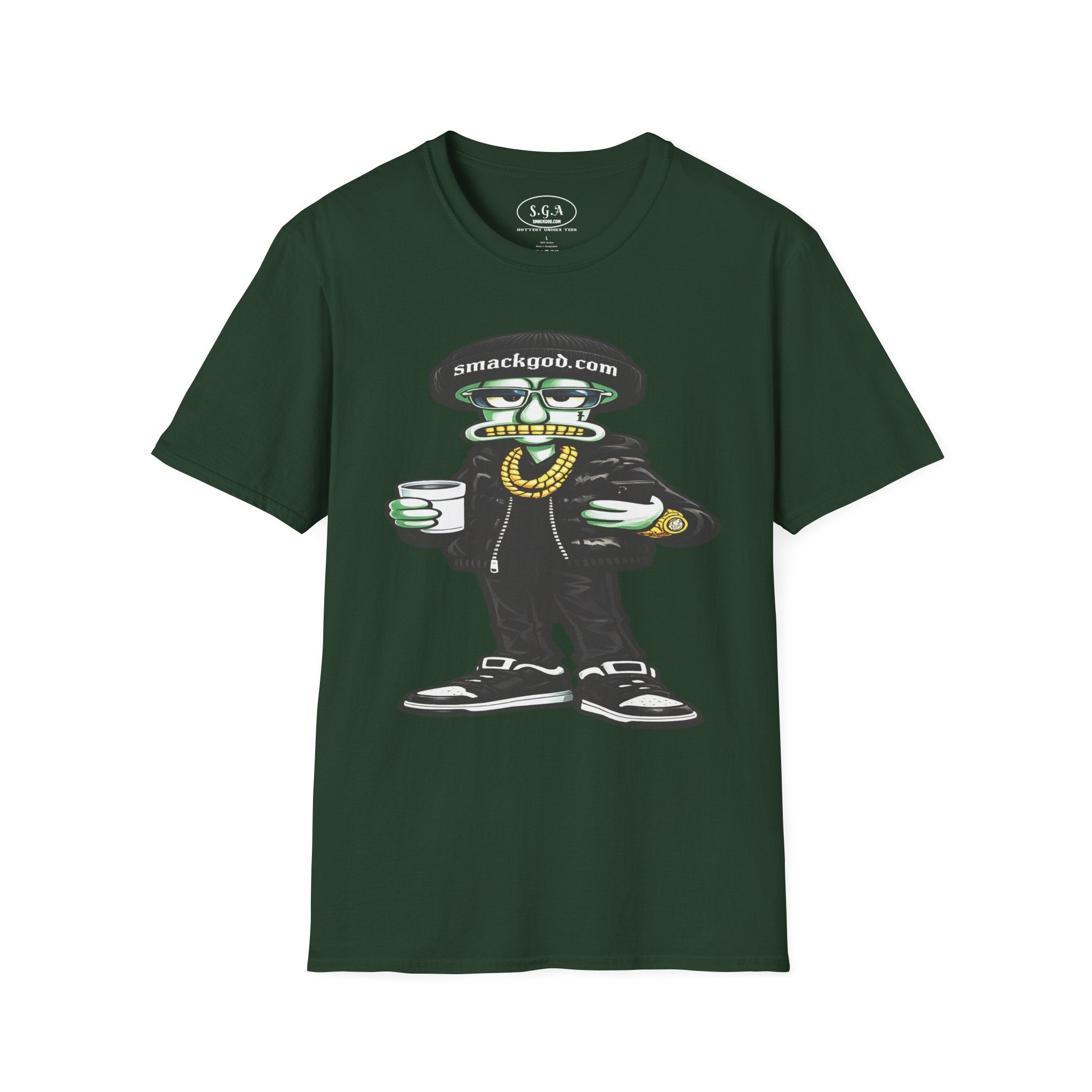 Drip Squidward Streetwear T-Shirt – Bikini Bottom Inspired Funny Graphic Tee | Urban Cartoon Shirt | Smack God Apparel