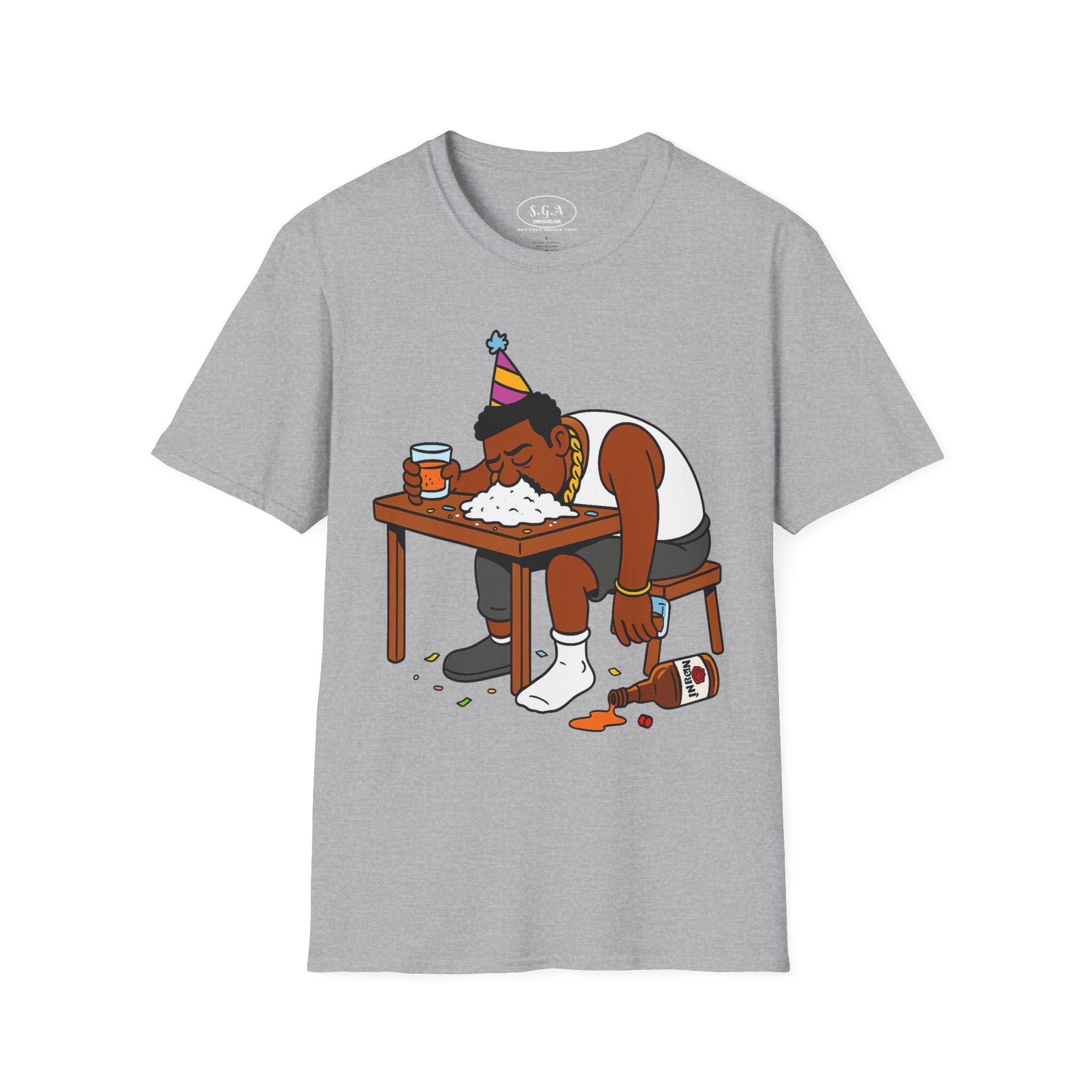 Funny Party Hangover Shirt – Smack God Apparel | Cartoon Party Graphic T-Shirt | Wild Night Humor Tee