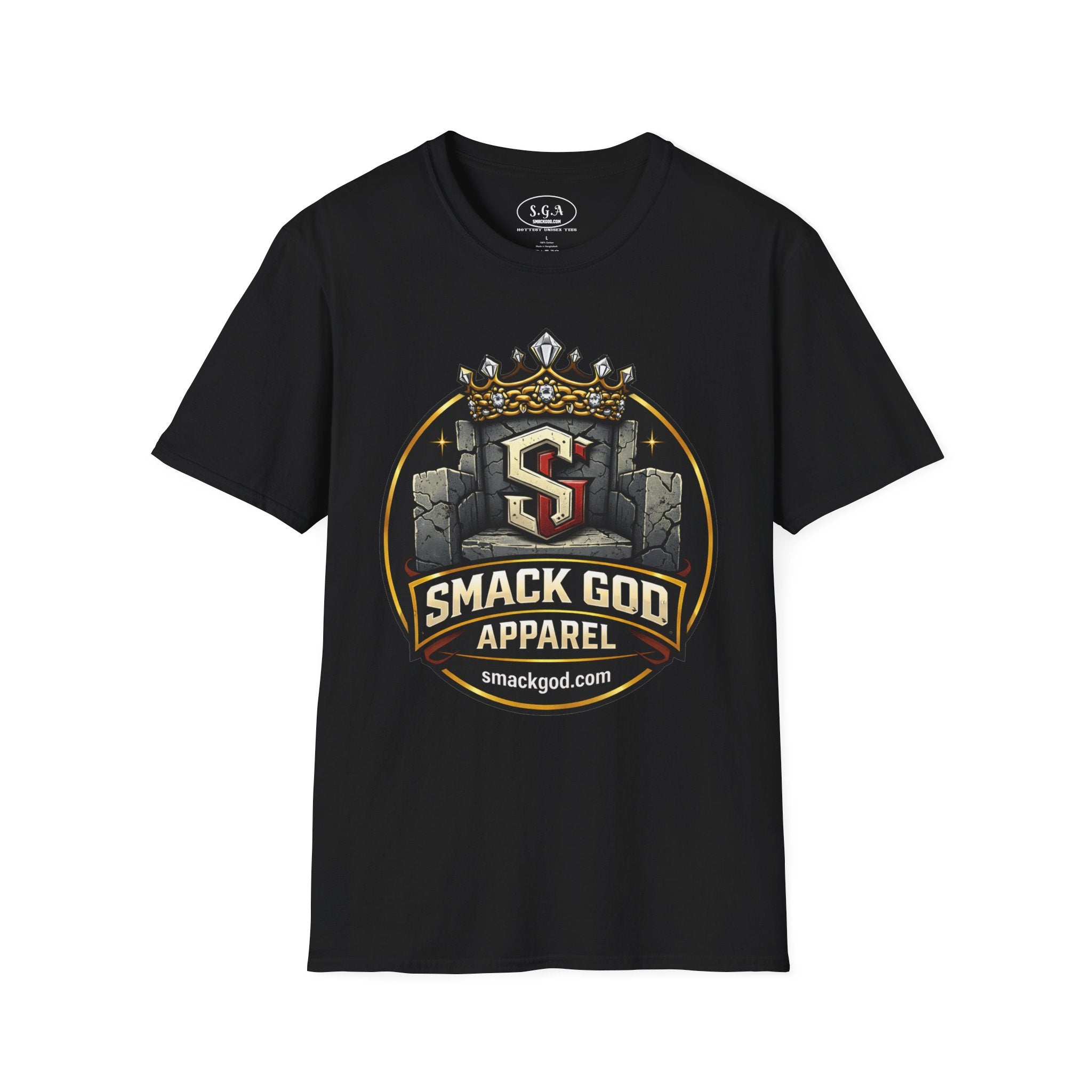 Smack God Apparel Logo T-Shirt – Crown Crest Streetwear Tee | Premium Urban Graphic Shirt | SmackGod.com
