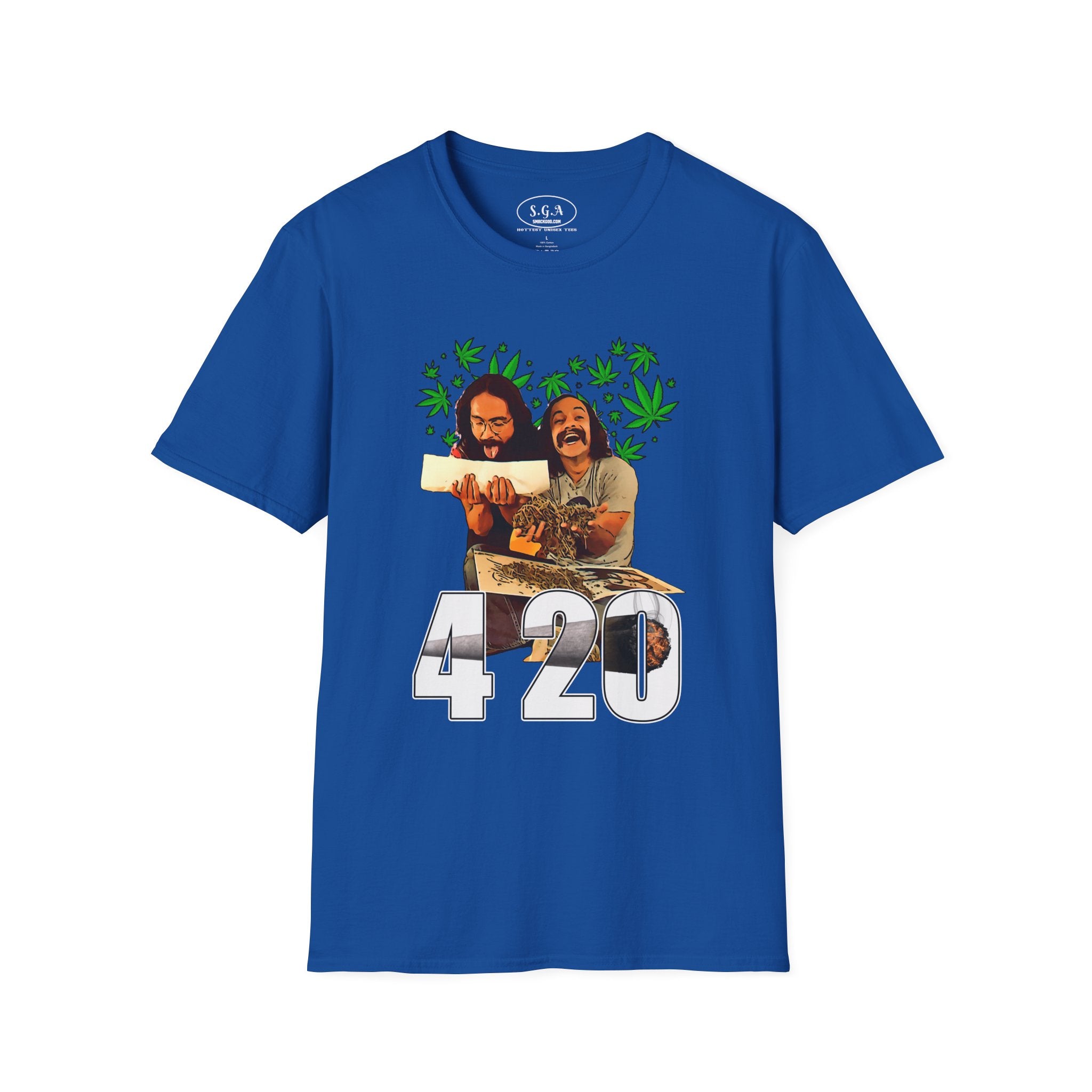 “420 Roll Up Crew” Graphic T-Shirt – Cheech & Chong Inspired Tee | Funny Stoner Streetwear Shirt | Cannabis Culture 420 Graphic Tee