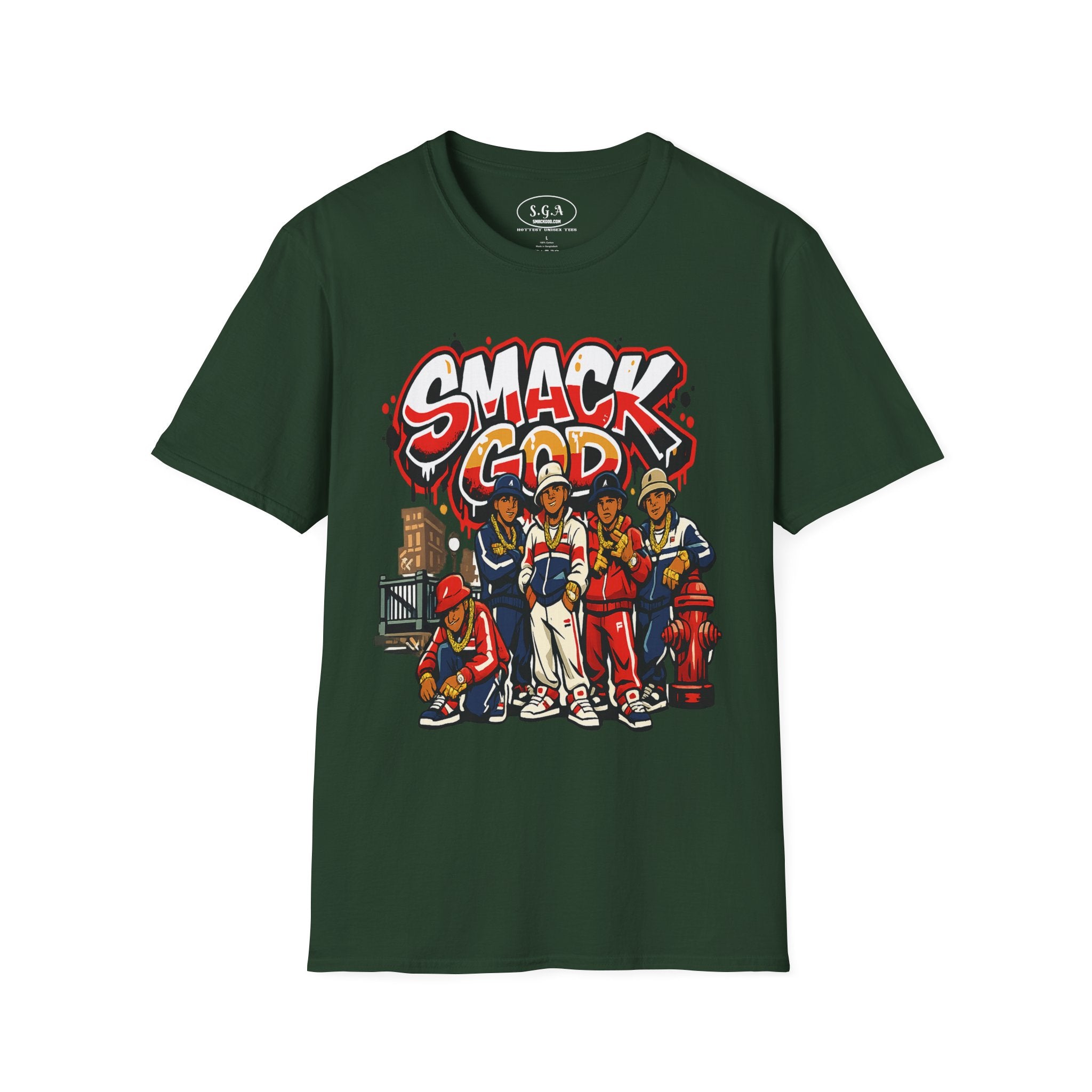 “Smack God Crew” Hip Hop T-Shirt – B-Boy Streetwear Graphic Tee | 90s Urban Culture Shirt | Breakdance Crew Style Tee |Smack God Apparel