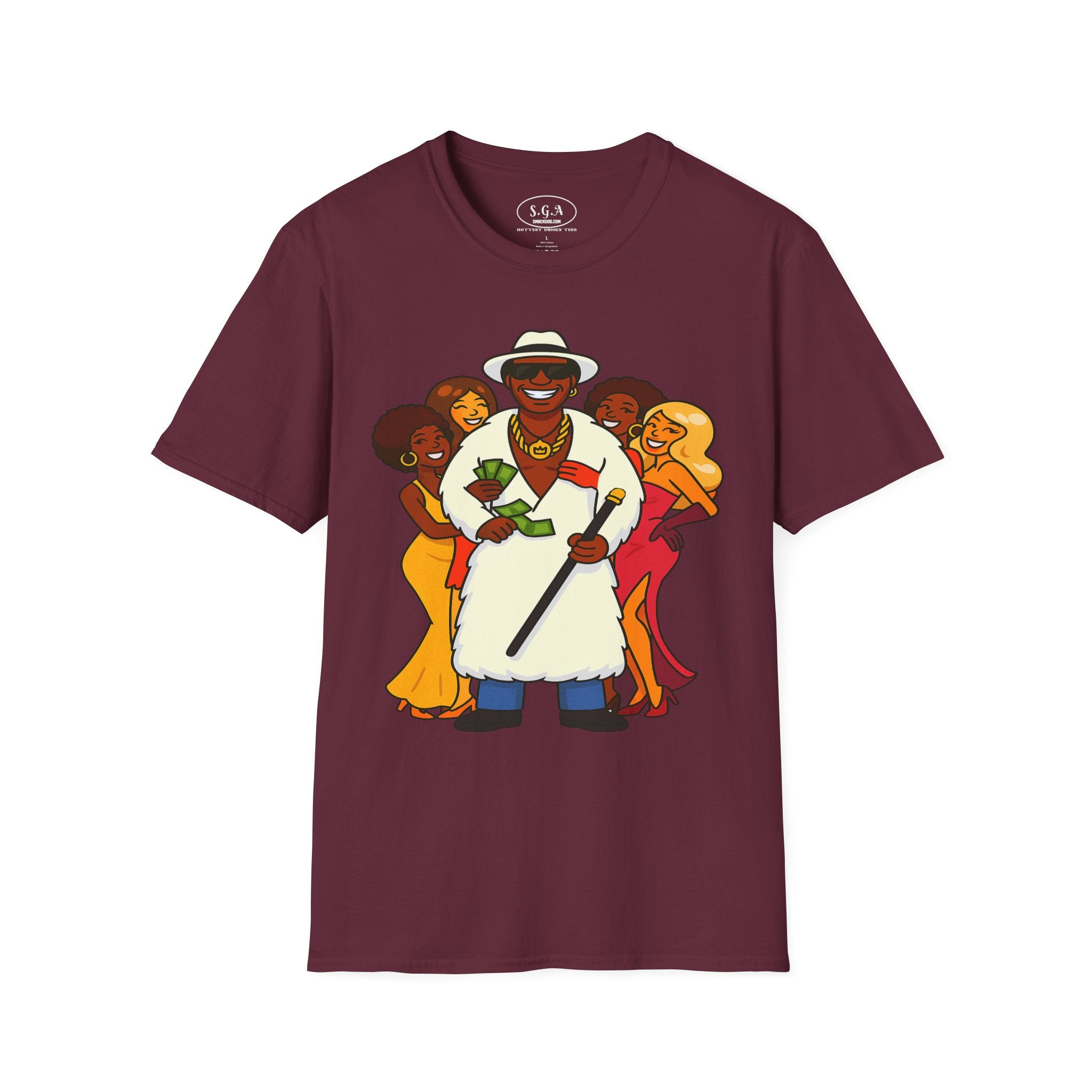 Goldie “The Mack” Inspired Pimp Boss T-Shirt – Money Hustler Graphic Tee | Retro Streetwear Shirt | Smack God Apparel