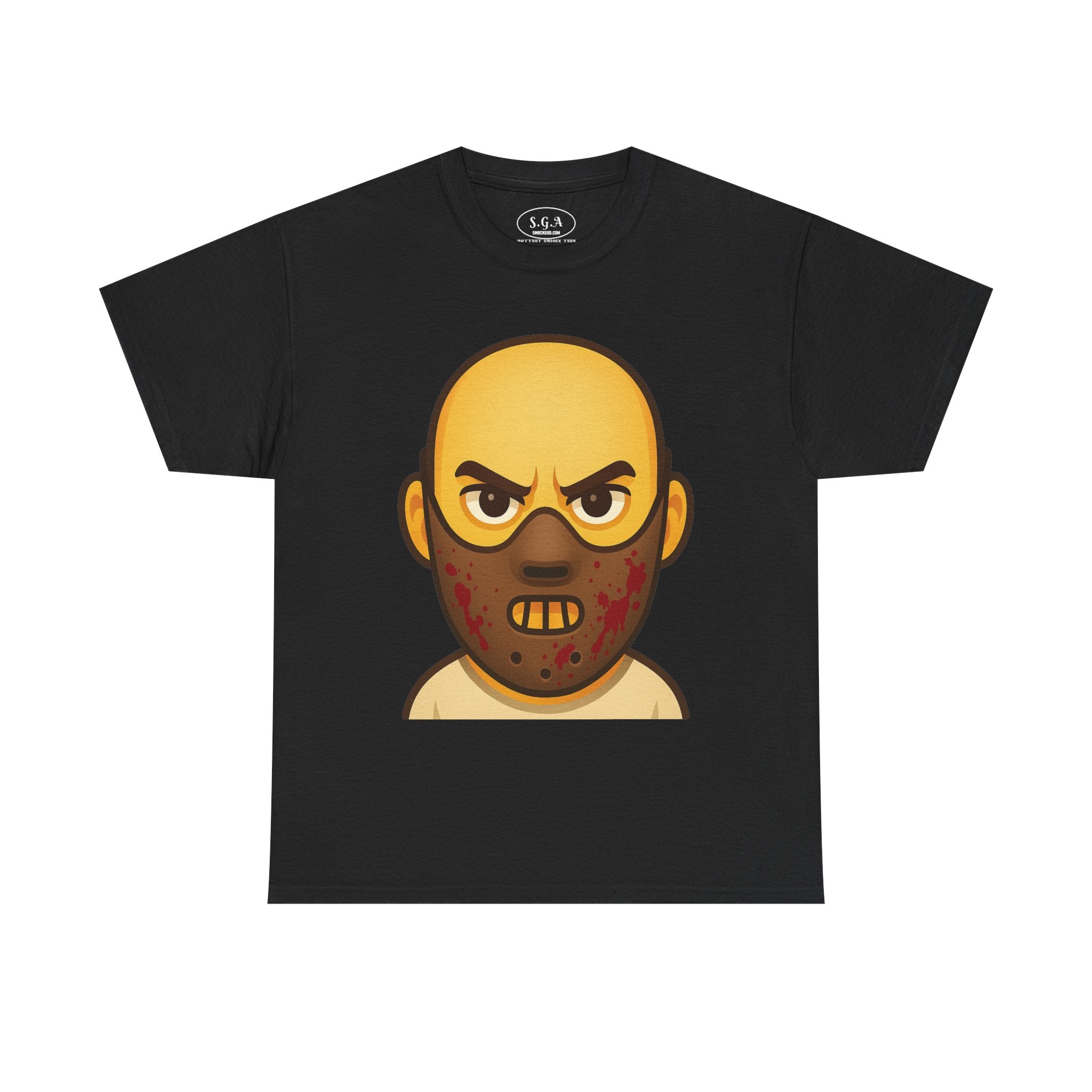 Horror Mask Graphic Shirt – Smack God Apparel | Creepy Villain Cartoon T-Shirt | Scary Movie Inspired Streetwear Tee