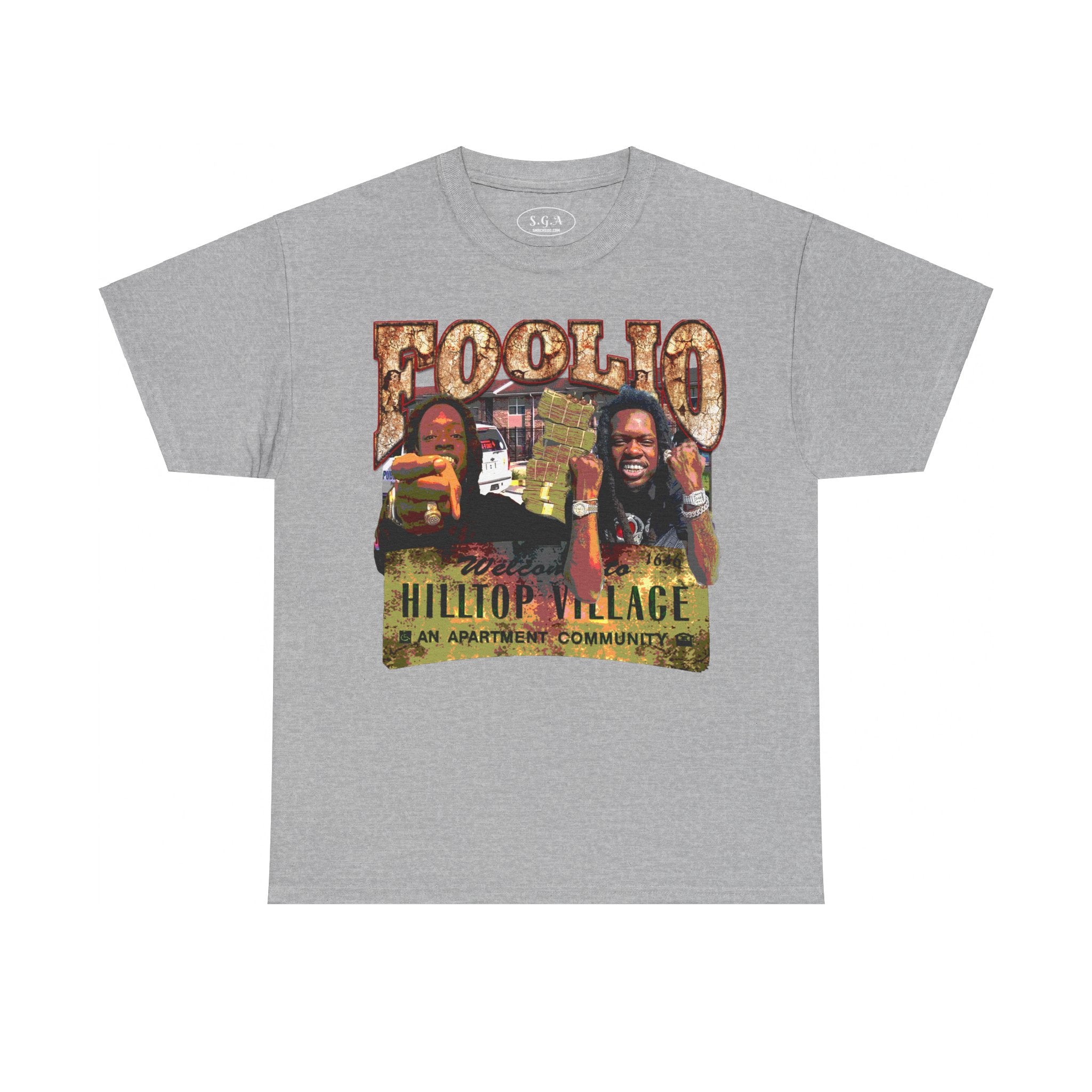 Julio Foolio Hilltop Village T-Shirt – Urban Rap Streetwear Graphic Tee | Hip Hop Culture Shirt | Smack God Apparel