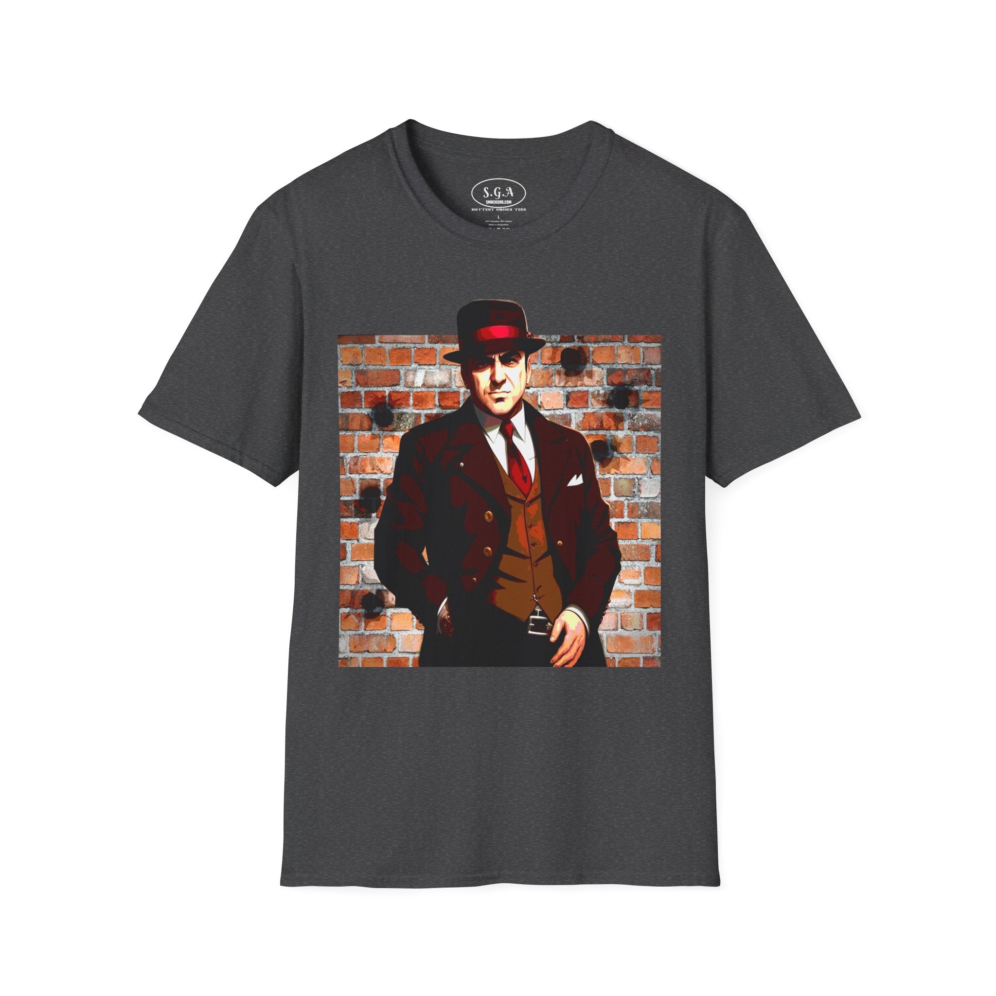 Smack God Apparel “Vintage Mob Boss Energy” Graphic T-Shirt – Classic Gangster Streetwear Tee | Old School Mafia Style Shirt | Retro Crime Drama Graphic Tee