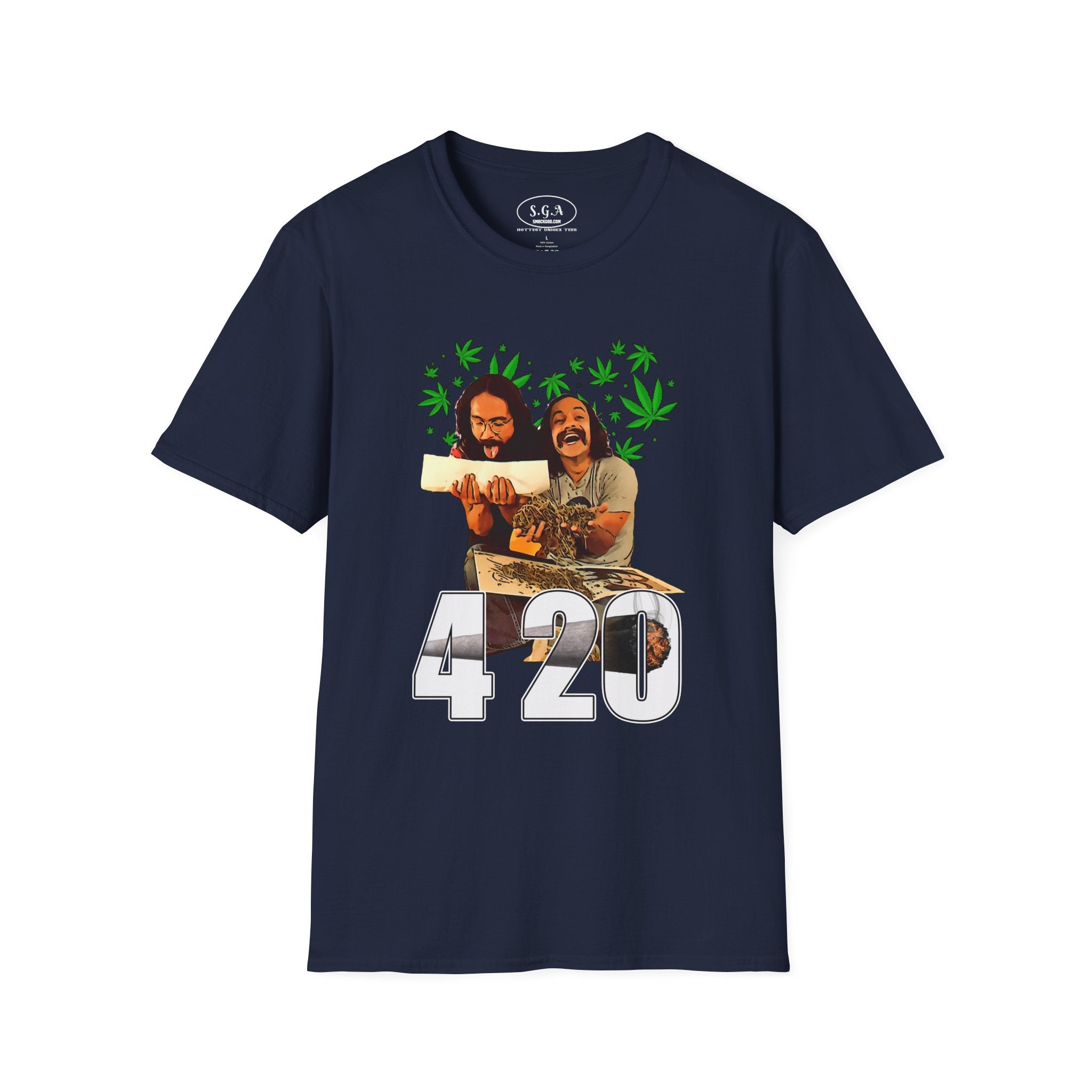 “420 Roll Up Crew” Graphic T-Shirt – Cheech & Chong Inspired Tee | Funny Stoner Streetwear Shirt | Cannabis Culture 420 Graphic Tee