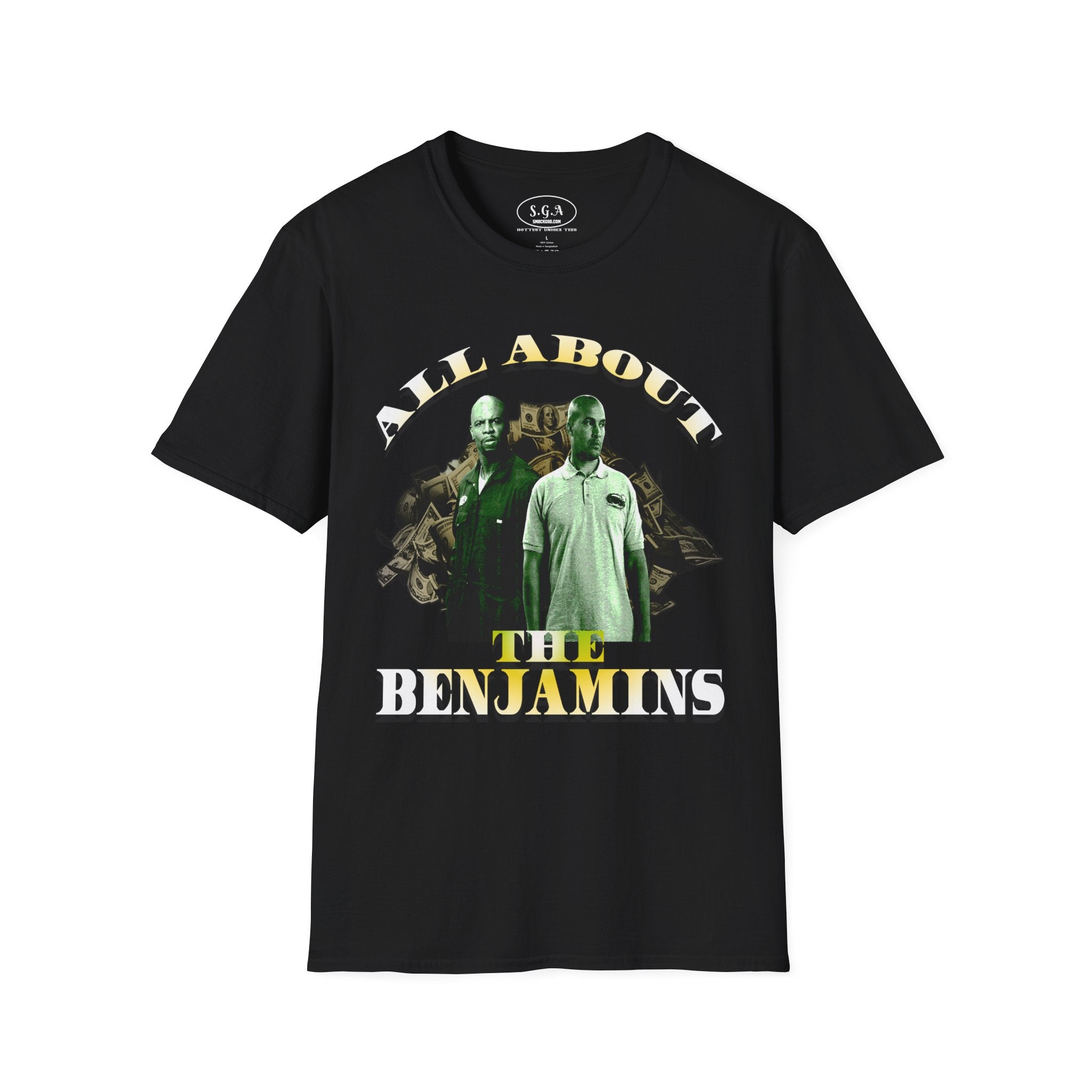 All About the Benjamins T-Shirt – Jason Pitts (The Game) & Julius (Everybody Hates Chris) Graphic Tee | Smack God Apparel