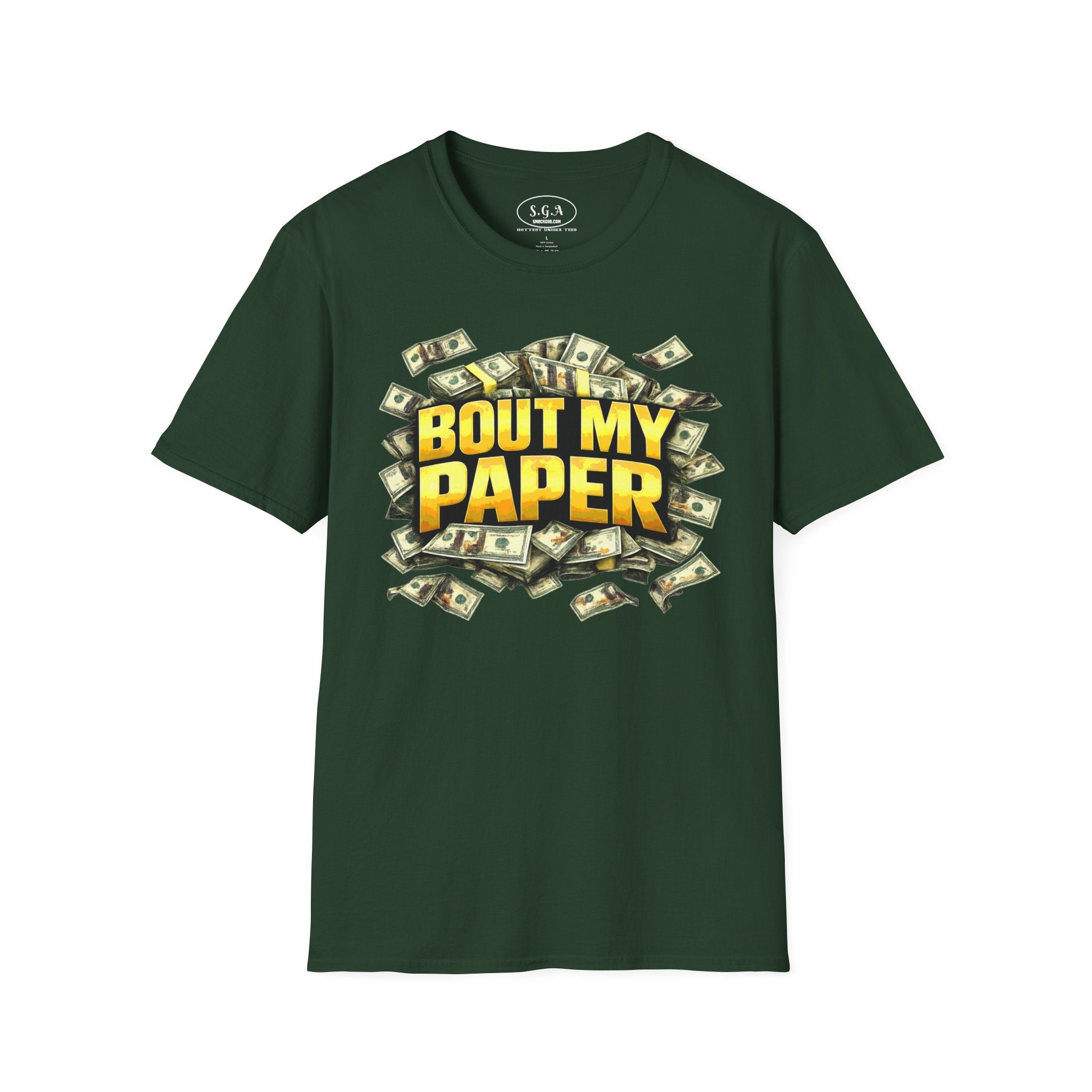 Bout My Paper T-Shirt – Money Hustle Graphic Tee | Cash Stacks Streetwear Shirt | Smack God Apparel