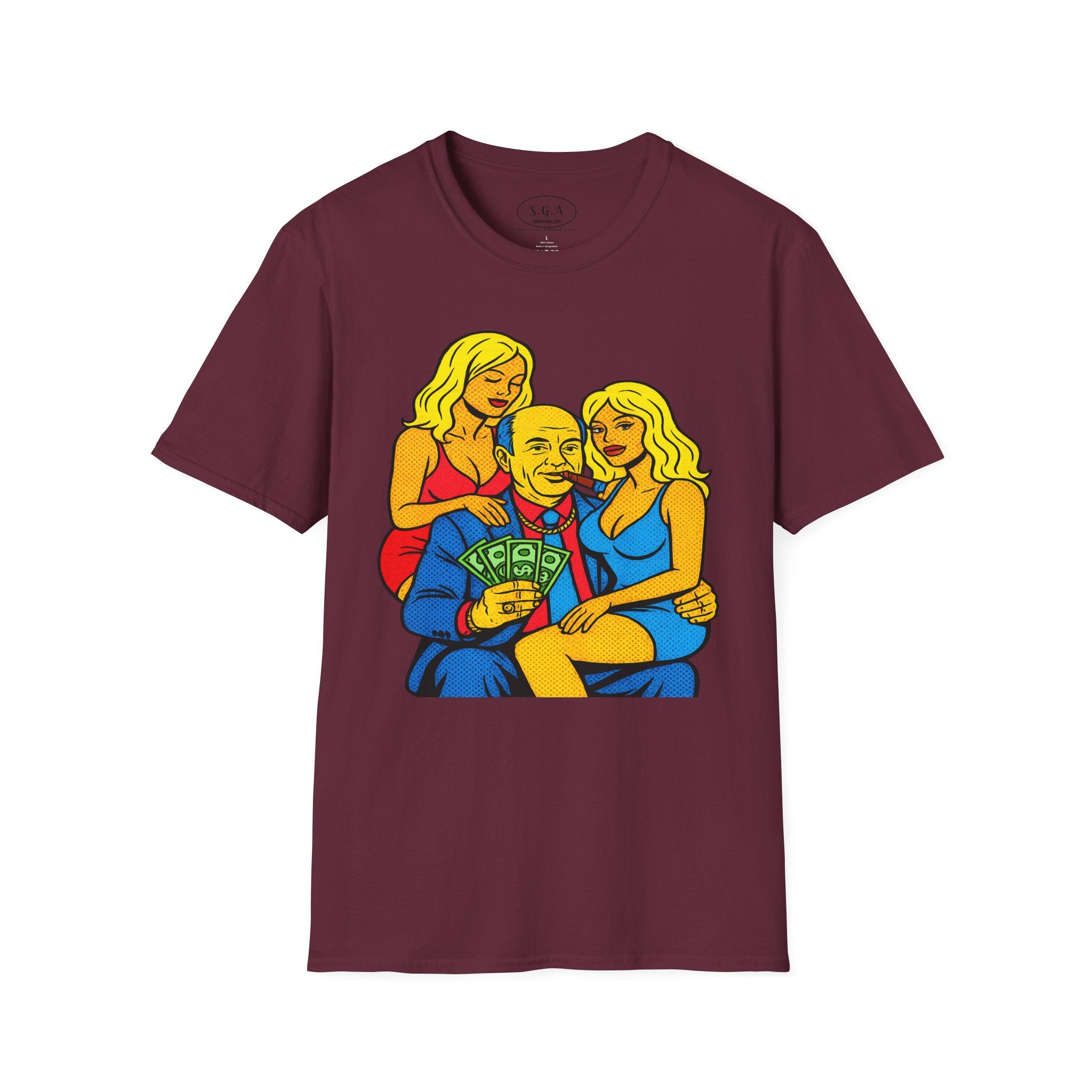 Vintage Mob Boss Money Shirt – Smack God Apparel | Cartoon Gangster Graphic T-Shirt | Retro Mafia Boss Streetwear Tee