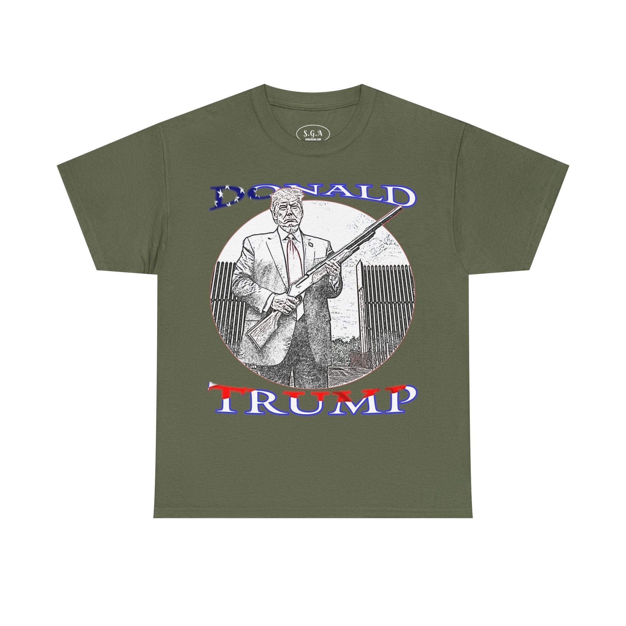 Smack God Apparel “Trump Shotgun Energy” Graphic T-Shirt – Bold Political Streetwear Tee | Patriotic Statement Shirt | Viral Graphic Tee