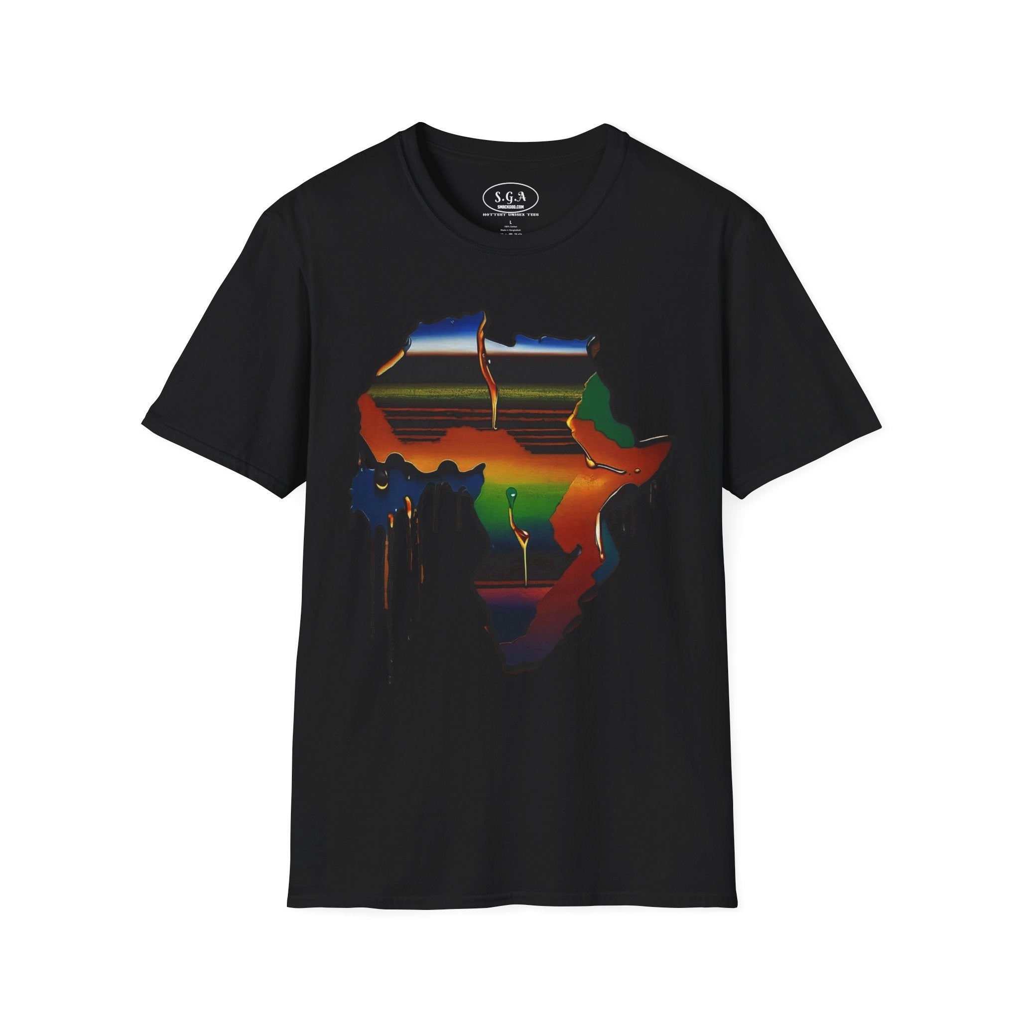 Africa Drip Graphic T-Shirt – Smack God Apparel Afrocentric Streetwear Tee | Melanin Culture Shirt | Urban Art T-shirt