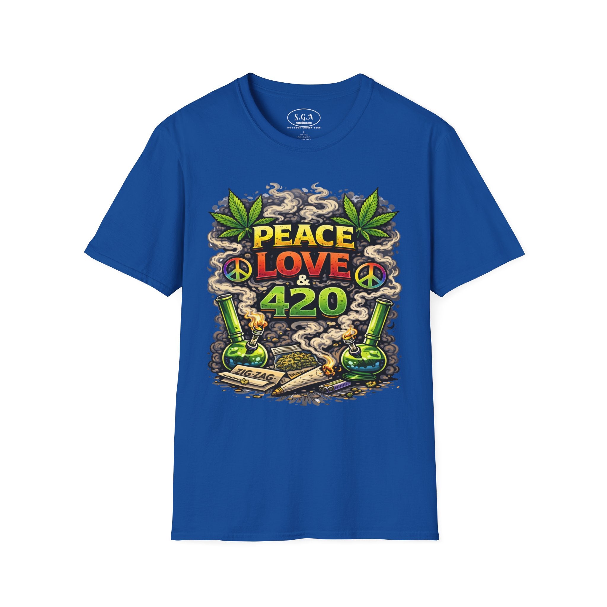 Peace Love 420 Graphic T-Shirt – Weed Culture Cannabis Tee | Stoner Streetwear Shirt | Smack God Apparel