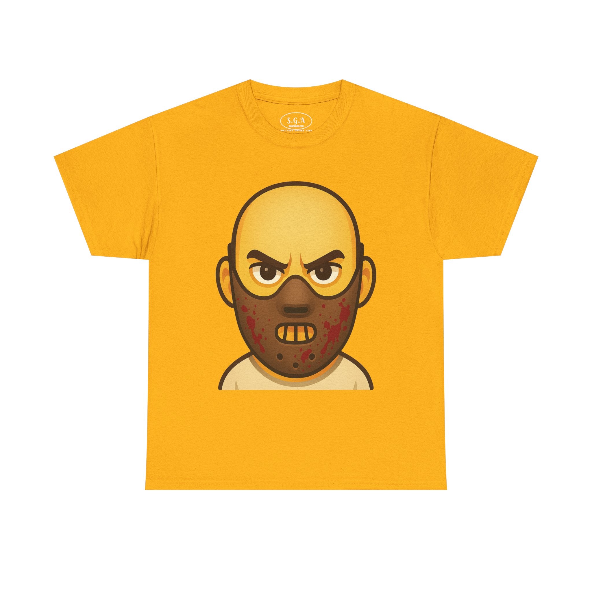 Horror Mask Graphic Shirt – Smack God Apparel | Creepy Villain Cartoon T-Shirt | Scary Movie Inspired Streetwear Tee