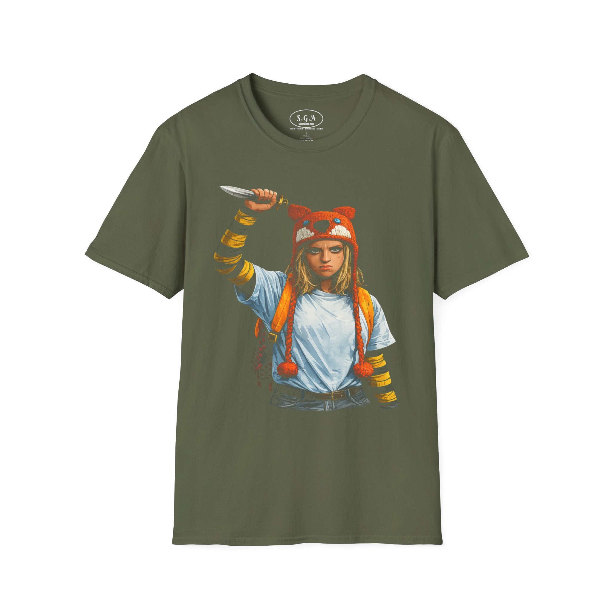 Smack God Apparel Becky-Inspired Survival Girl Graphic T-Shirt – Thriller Movie Style Streetwear Tee | Bold Horror-Inspired Graphic Shirt