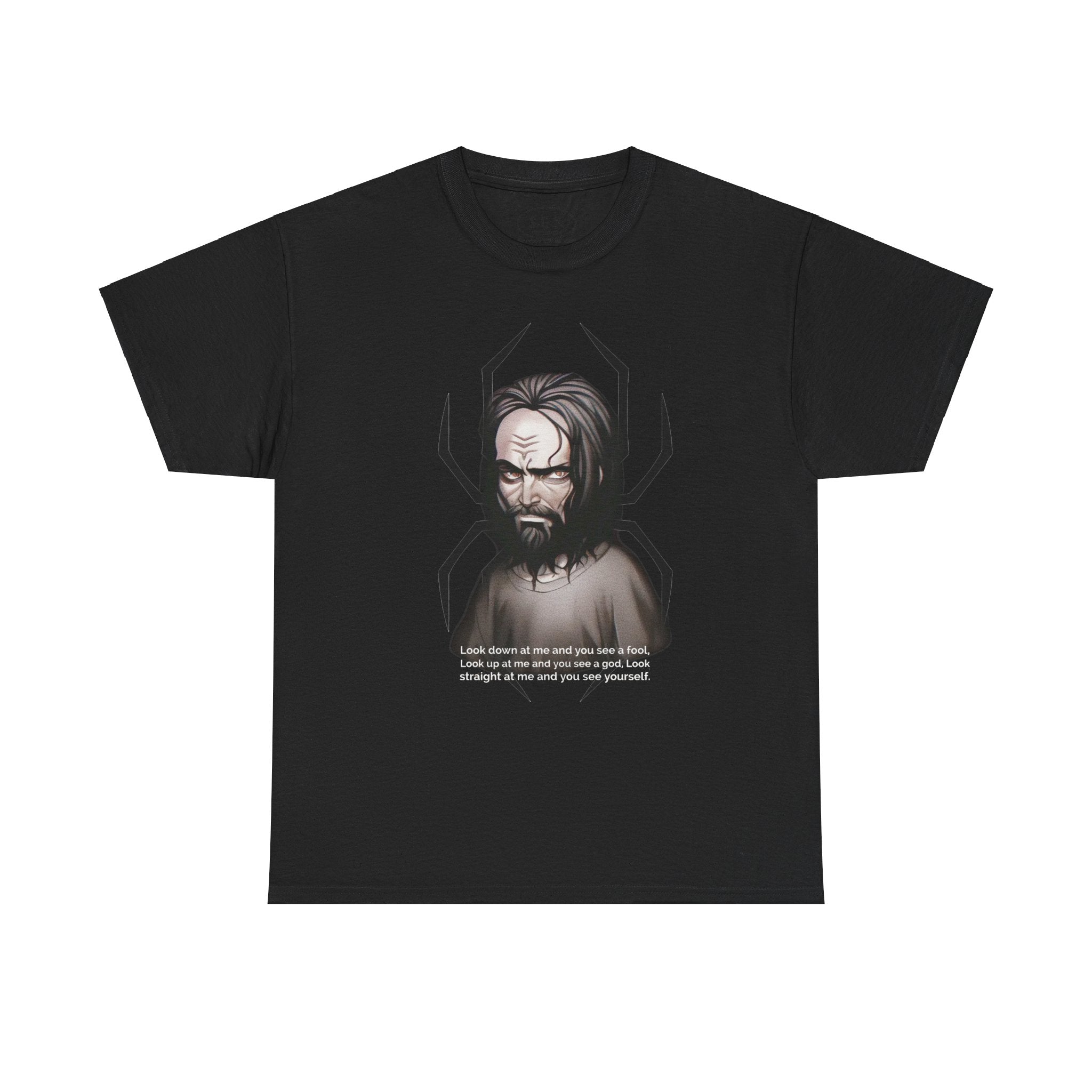 Smack God Apparel “Dark History Files” Graphic T-Shirt – Charles Manson Case Inspired Tee | True Crime Documentary Streetwear Shirt | Vintage News Graphic Tee