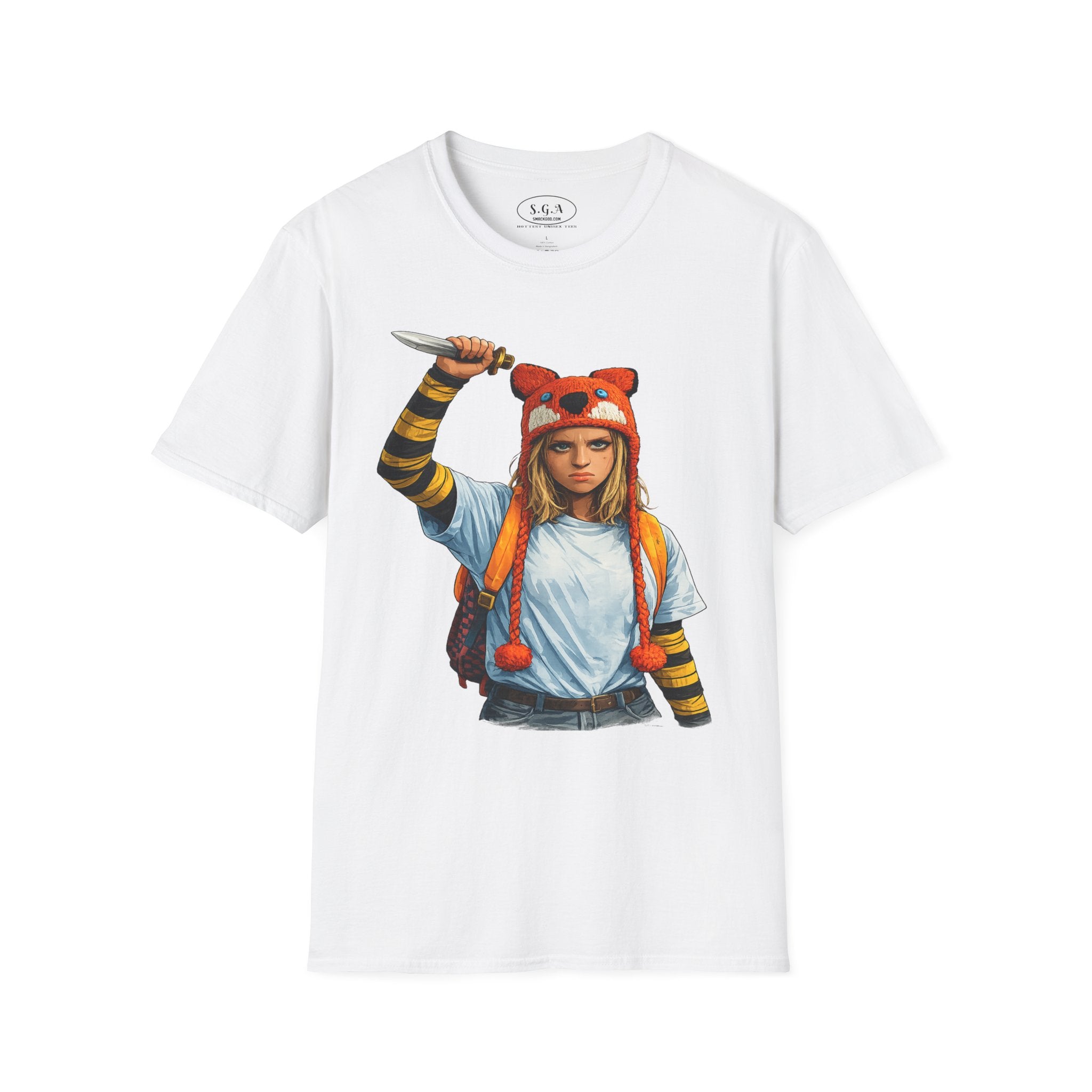 Smack God Apparel Becky-Inspired Survival Girl Graphic T-Shirt – Thriller Movie Style Streetwear Tee | Bold Horror-Inspired Graphic Shirt