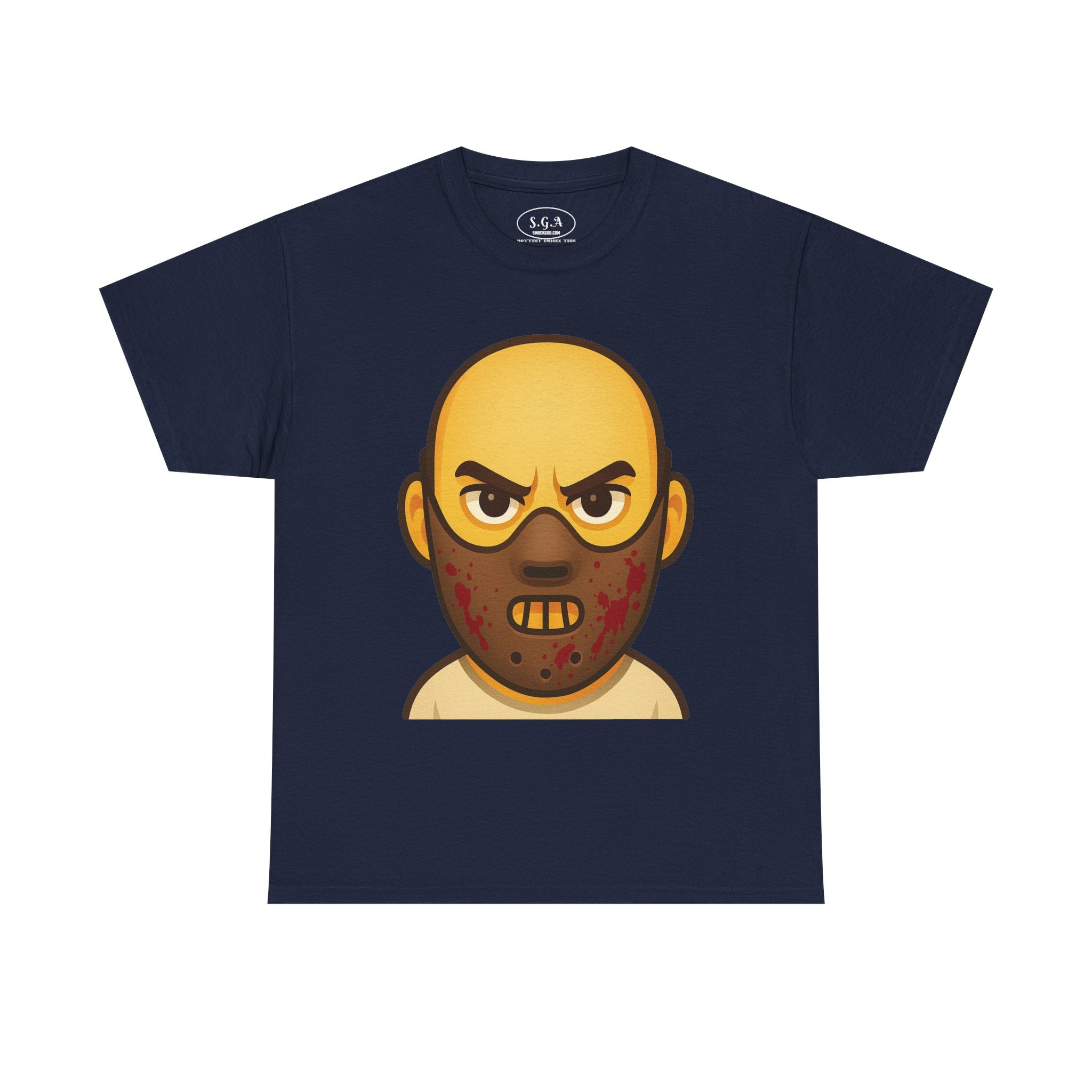 Horror Mask Graphic Shirt – Smack God Apparel | Creepy Villain Cartoon T-Shirt | Scary Movie Inspired Streetwear Tee