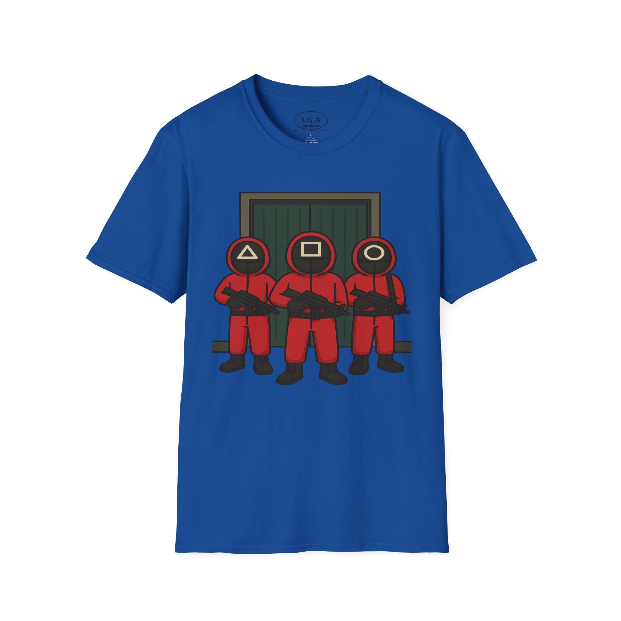 Squid Game Guard Inspired Graphic T-Shirt – Triangle Square Circle Mask Tee | Viral Streetwear Shirt | Smack God Apparel