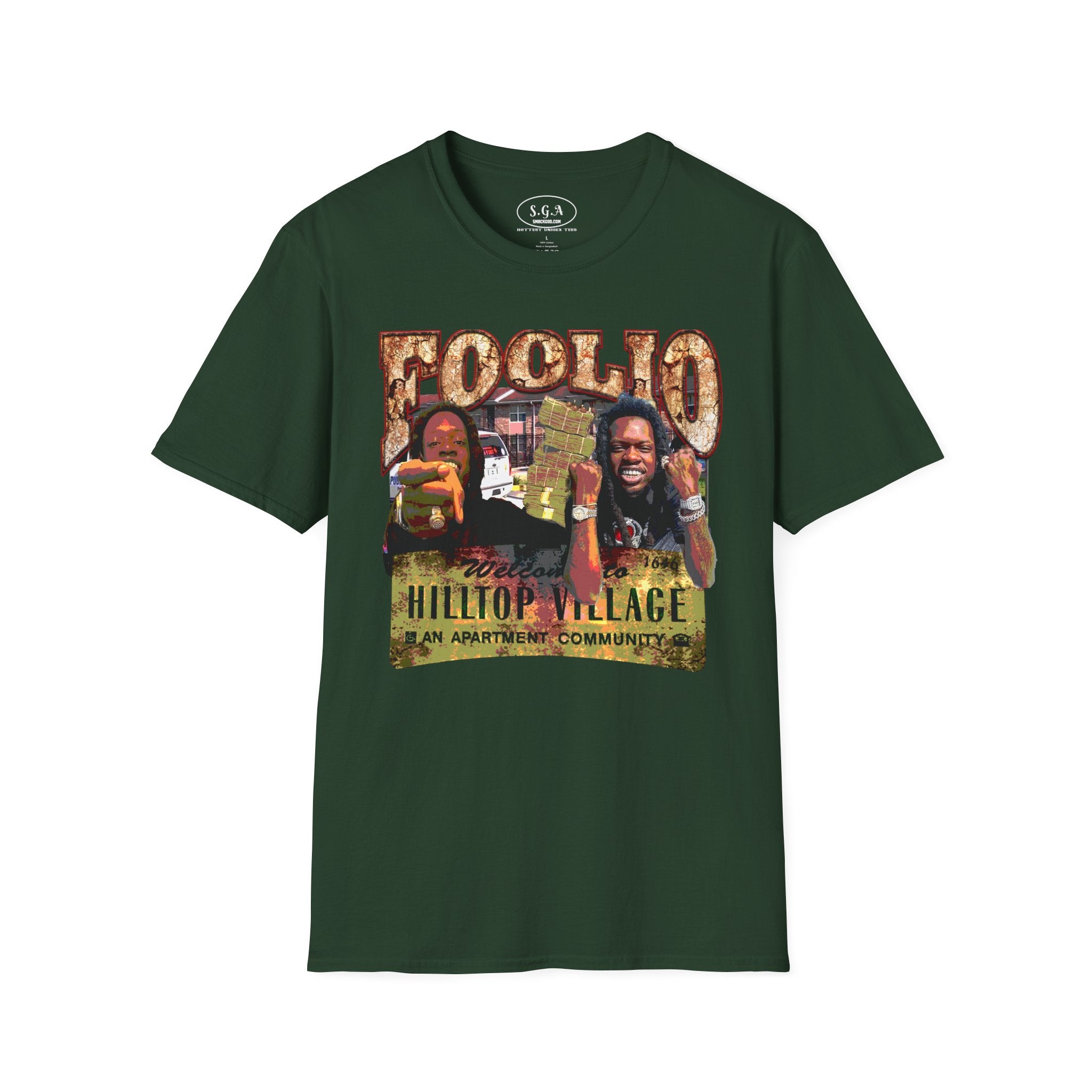 Julio Foolio Hilltop Village T-Shirt – Urban Rap Streetwear Graphic Tee | Hip Hop Culture Shirt | Smack God Apparel