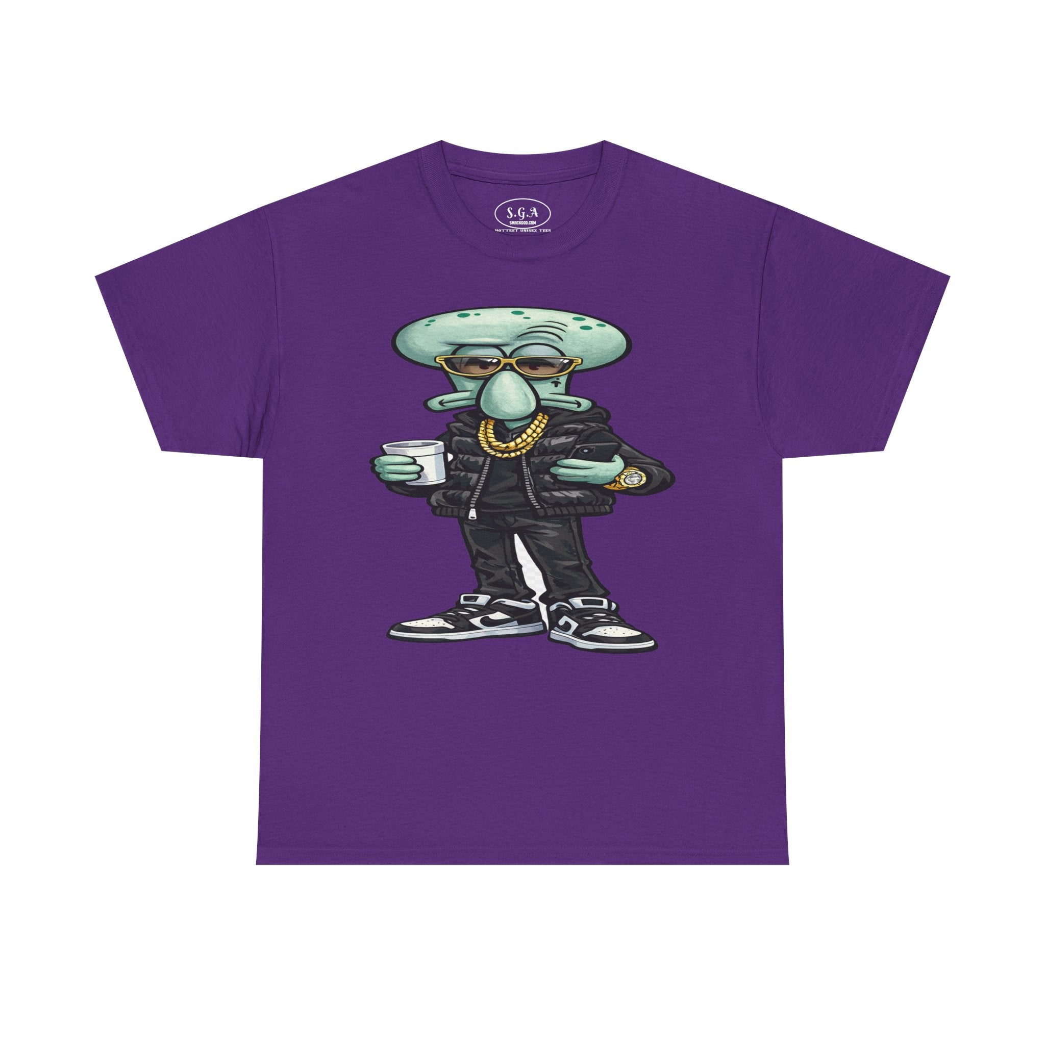Drip Squidward Streetwear T-Shirt – Bikini Bottom Inspired Funny Graphic Tee | Urban Cartoon Shirt | Smack God Apparel