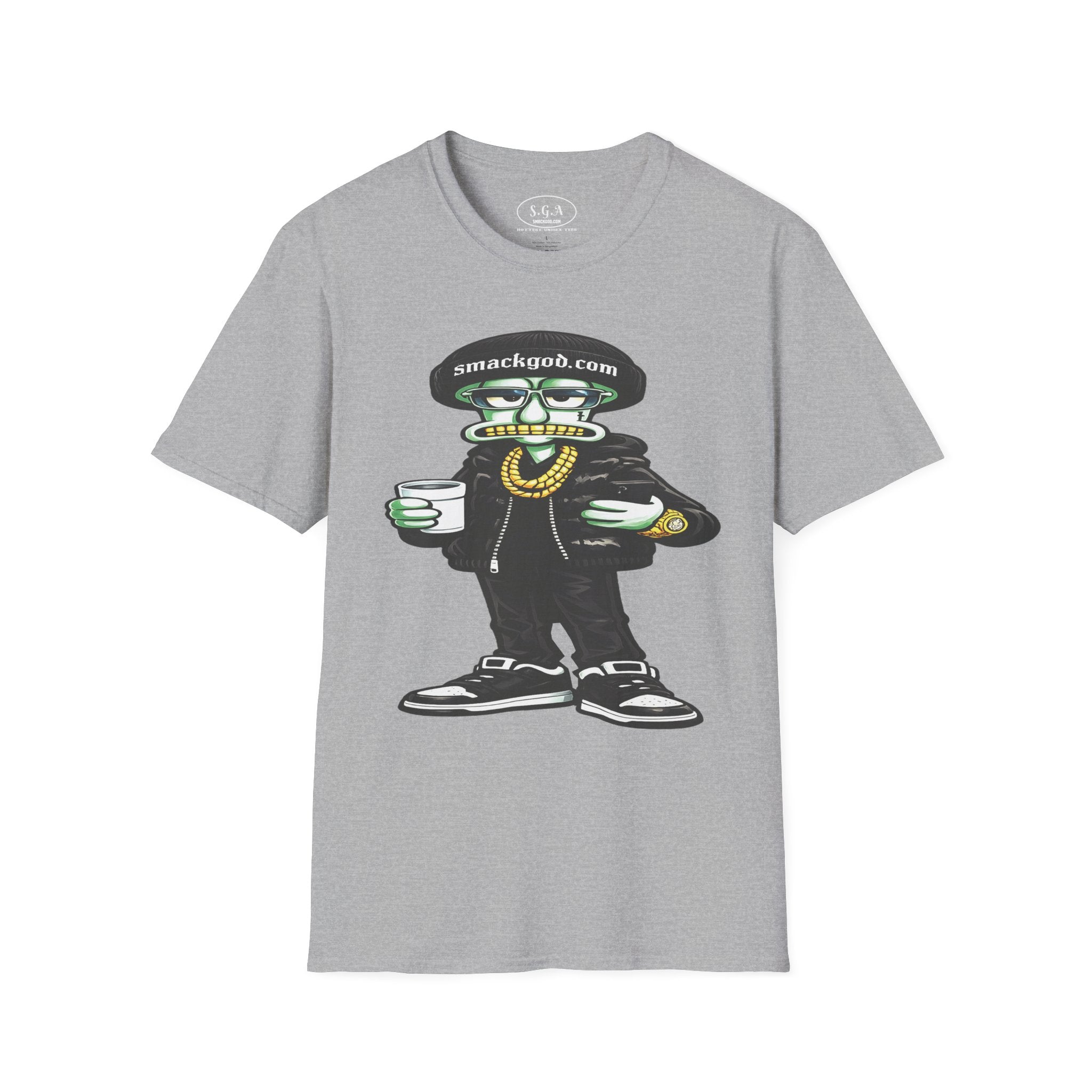 Drip Squidward Streetwear T-Shirt – Bikini Bottom Inspired Funny Graphic Tee | Urban Cartoon Shirt | Smack God Apparel