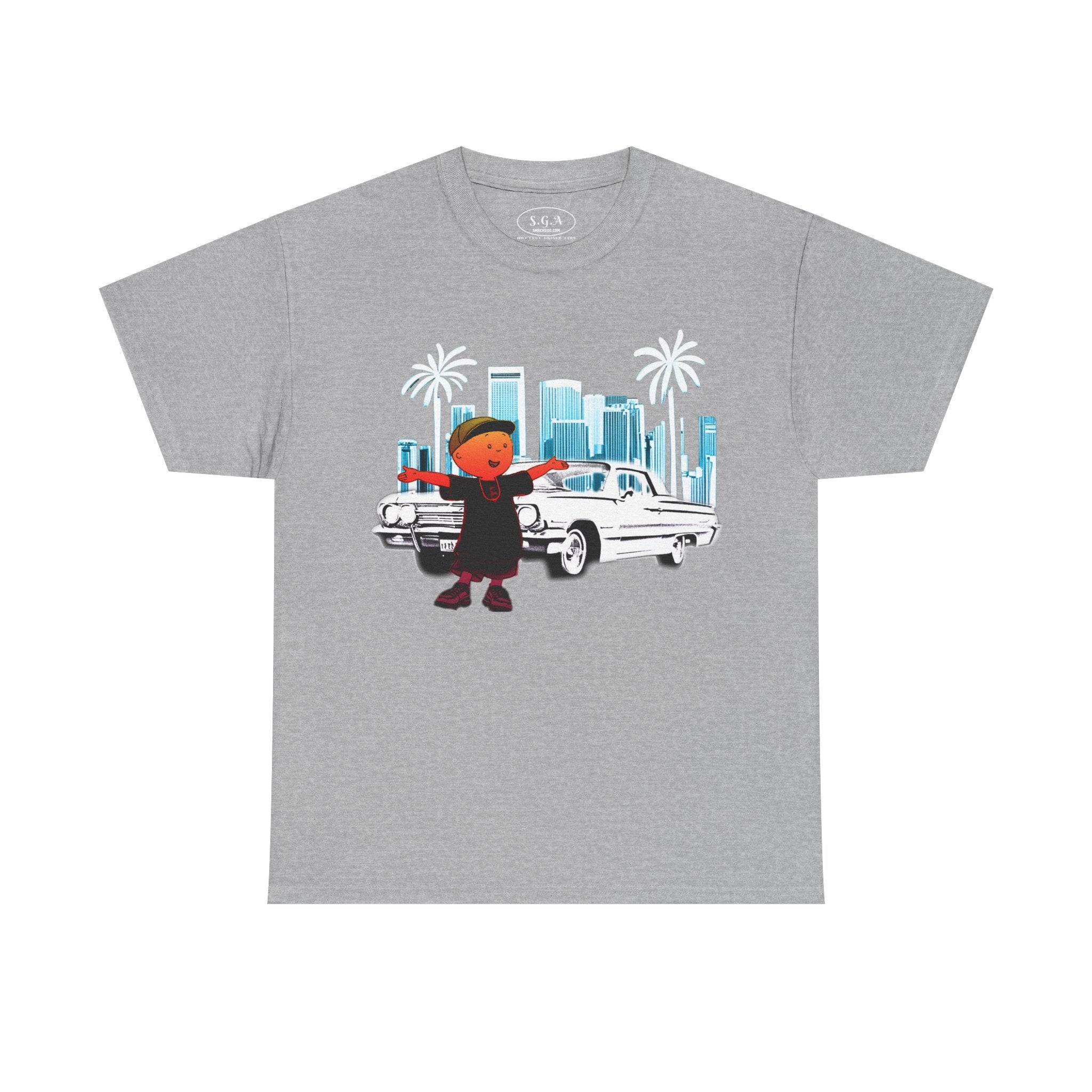 Caillou Streetwear Cartoon T-Shirt – Lowrider City Graphic Tee | Urban  Remix Shirt | Smack God Apparel