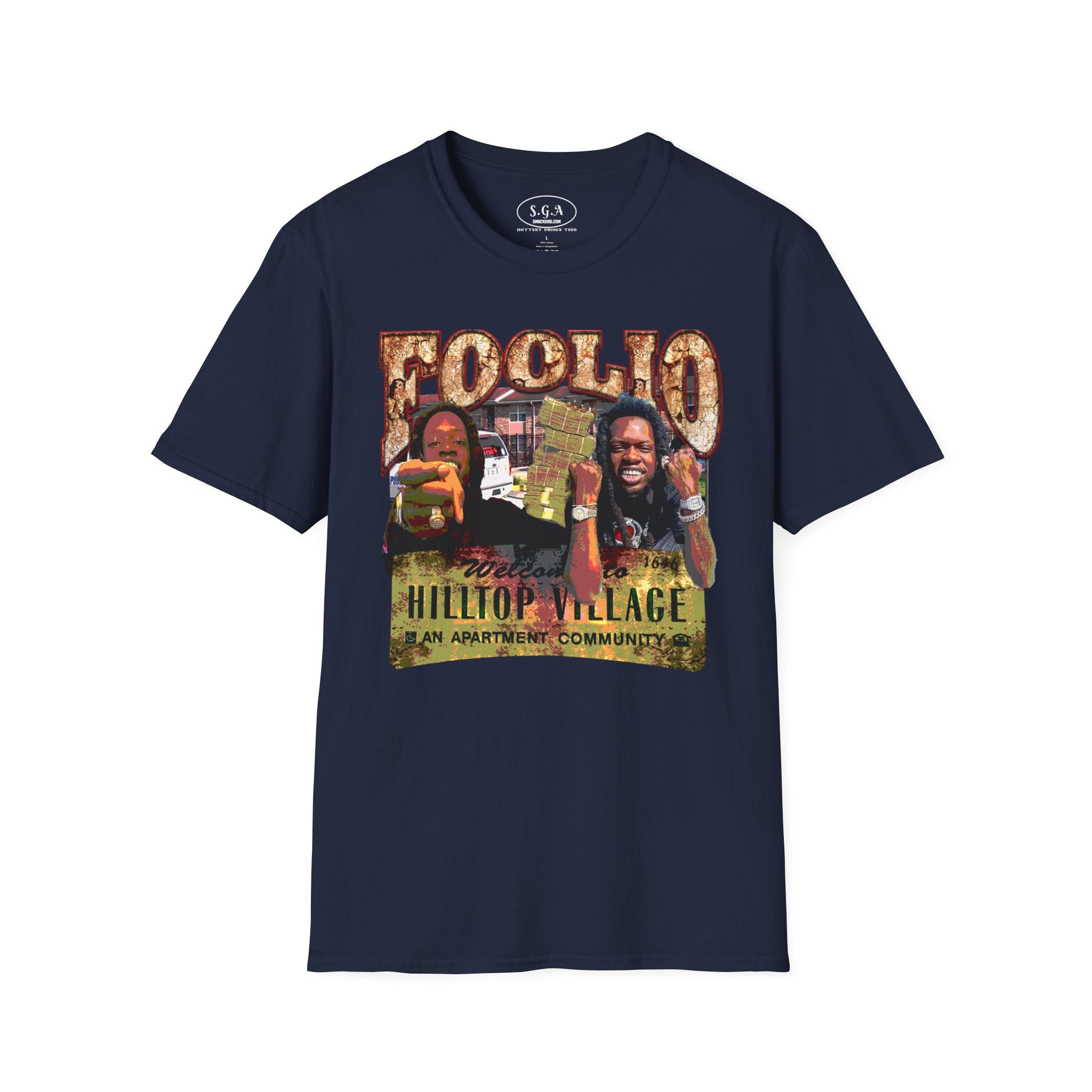 Julio Foolio Hilltop Village T-Shirt – Urban Rap Streetwear Graphic Tee | Hip Hop Culture Shirt | Smack God Apparel