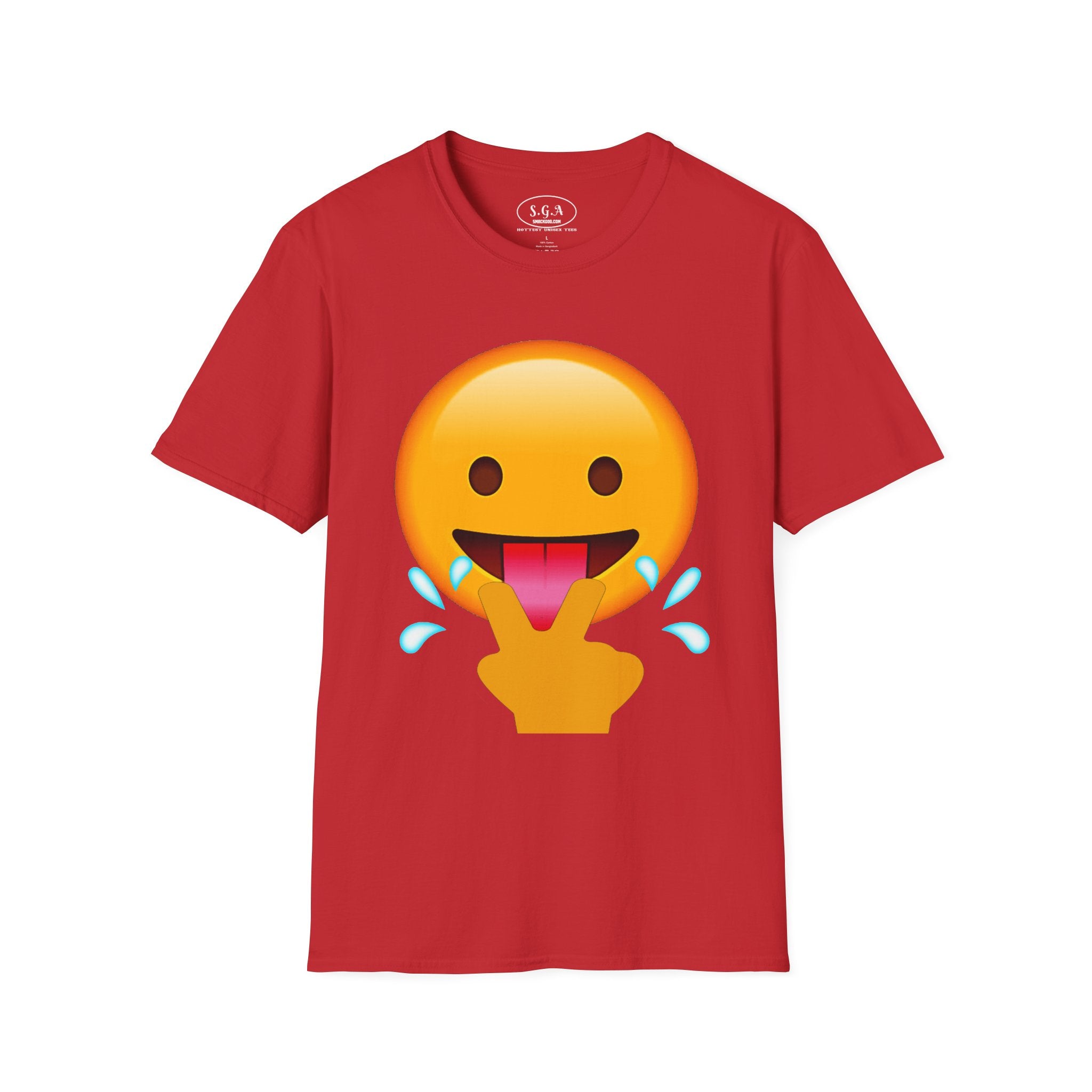 Smack God Apparel “Wild Emoji Vibes” Graphic T-Shirt – Funny Tongue Out Emoji Tee | Viral Meme Streetwear Shirt | Urban Humor Graphic Tee