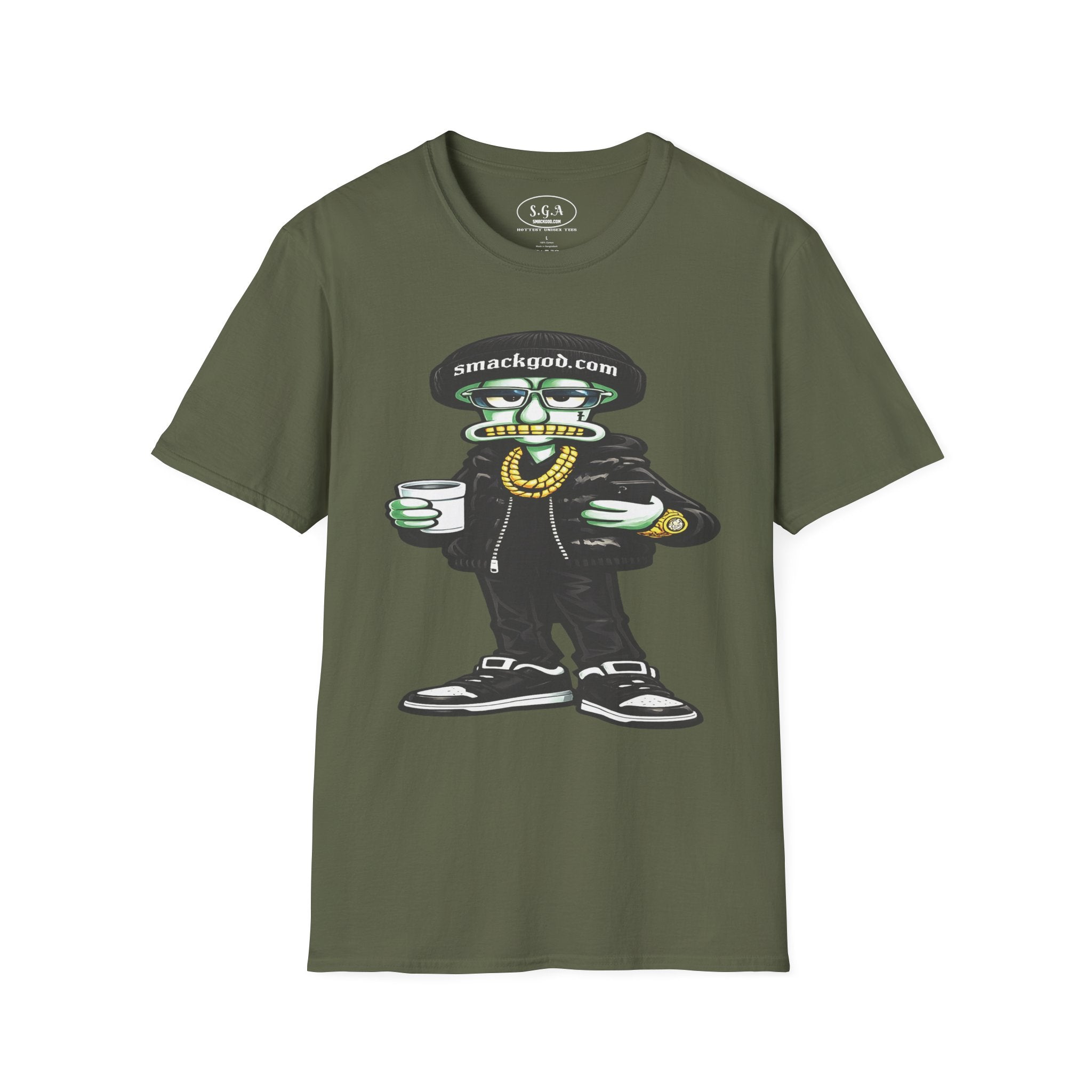 Drip Squidward Streetwear T-Shirt – Bikini Bottom Inspired Funny Graphic Tee | Urban Cartoon Shirt | Smack God Apparel