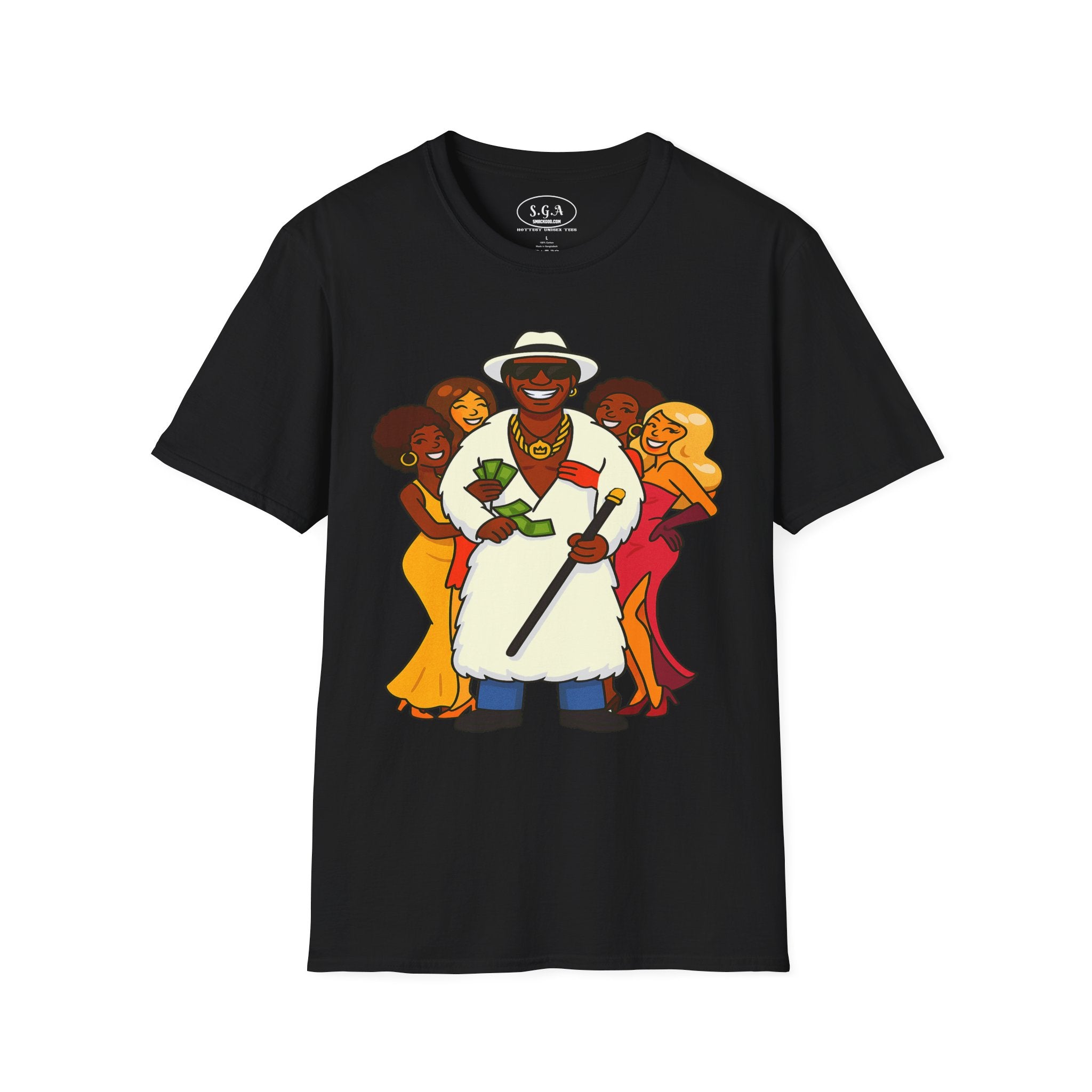 Goldie “The Mack” Inspired Pimp Boss T-Shirt – Money Hustler Graphic Tee | Retro Streetwear Shirt | Smack God Apparel