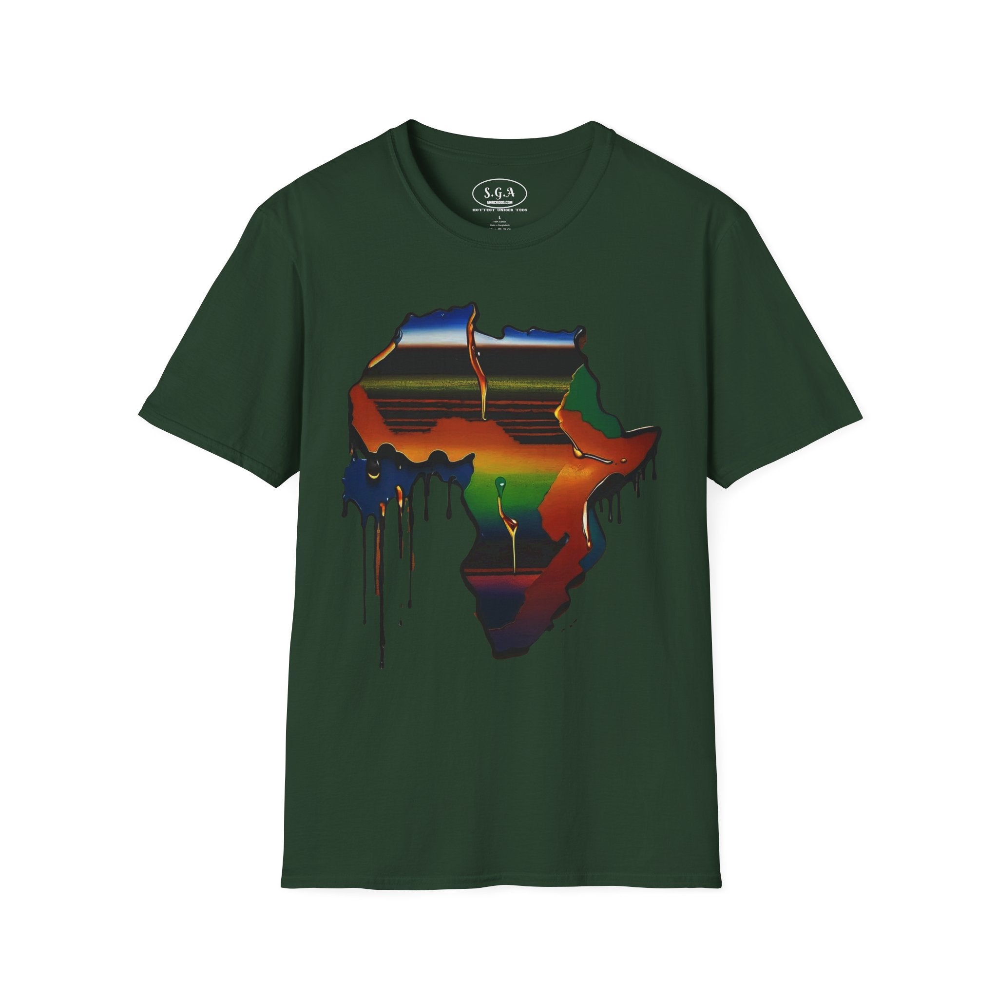 Africa Drip Graphic T-Shirt – Smack God Apparel Afrocentric Streetwear Tee | Melanin Culture Shirt | Urban Art T-shirt