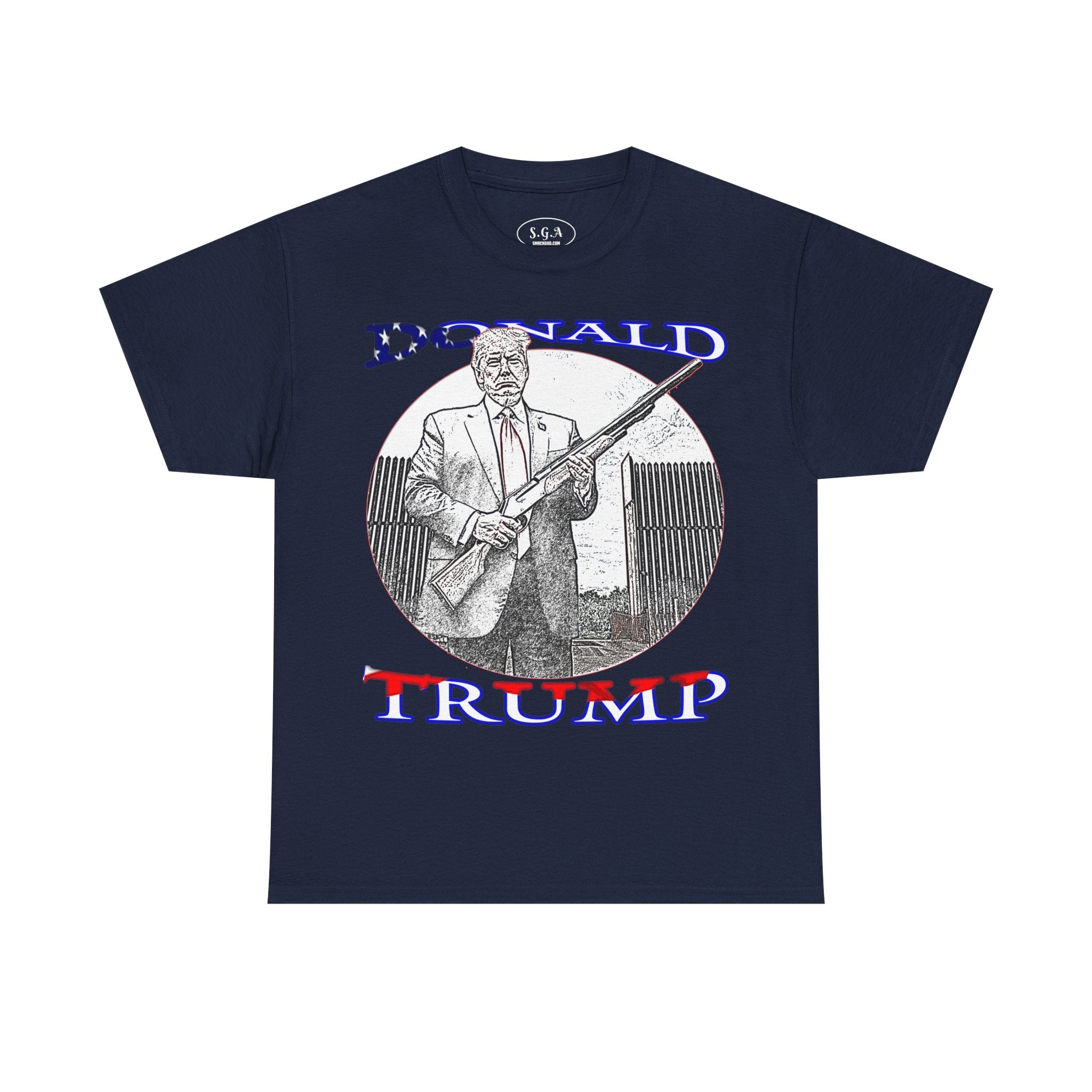 Smack God Apparel “Trump Shotgun Energy” Graphic T-Shirt – Bold Political Streetwear Tee | Patriotic Statement Shirt | Viral Graphic Tee
