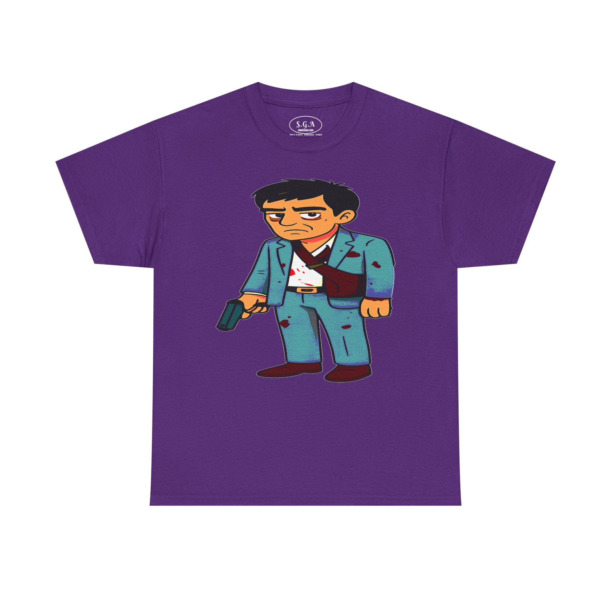 Tony Montana Inspired Graphic T-Shirt – Scarface Street Boss Cartoon Tee | Retro Movie Urban Shirt | Smack God Apparel