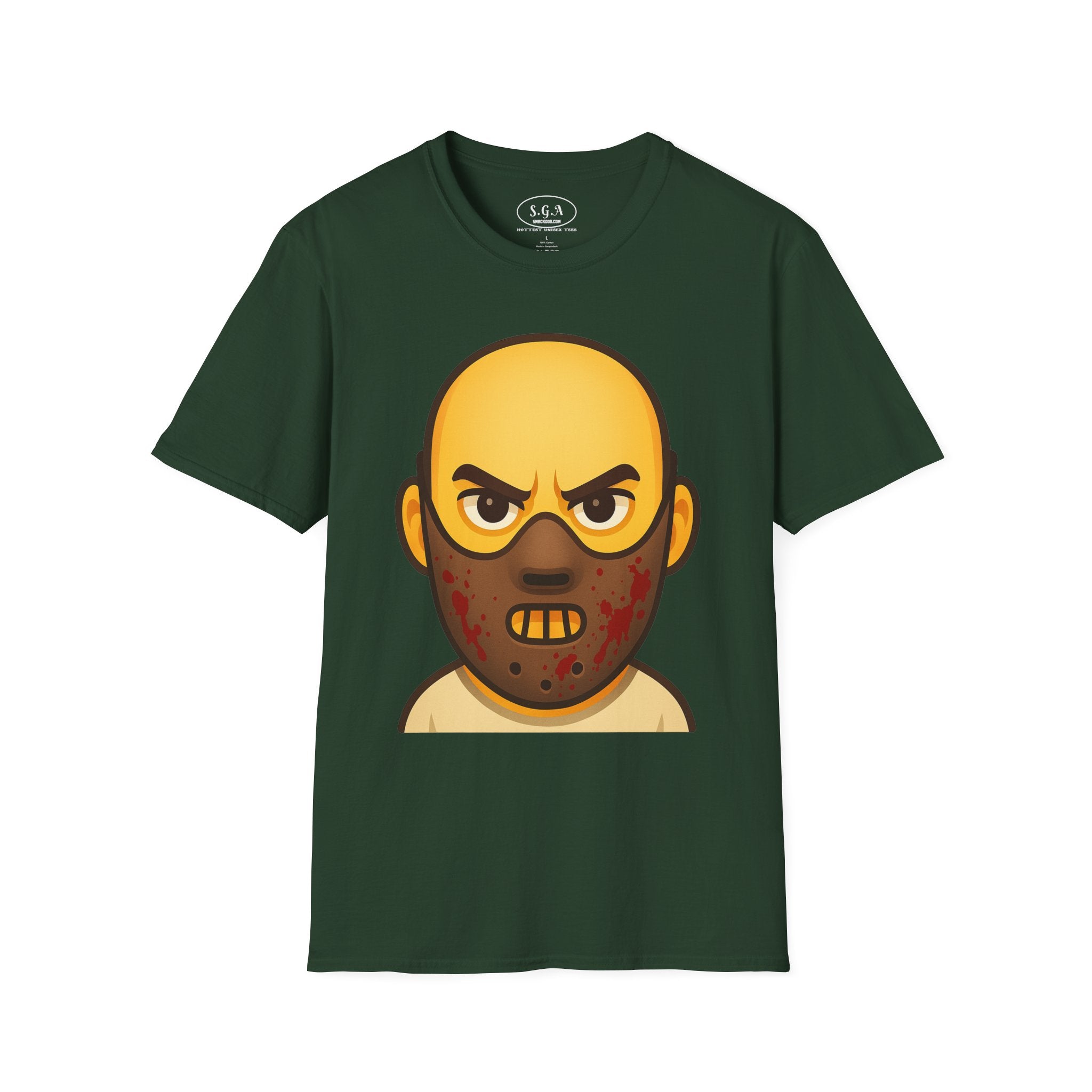 Horror Mask Graphic Shirt – Smack God Apparel | Creepy Villain Cartoon T-Shirt | Scary Movie Inspired Streetwear Tee